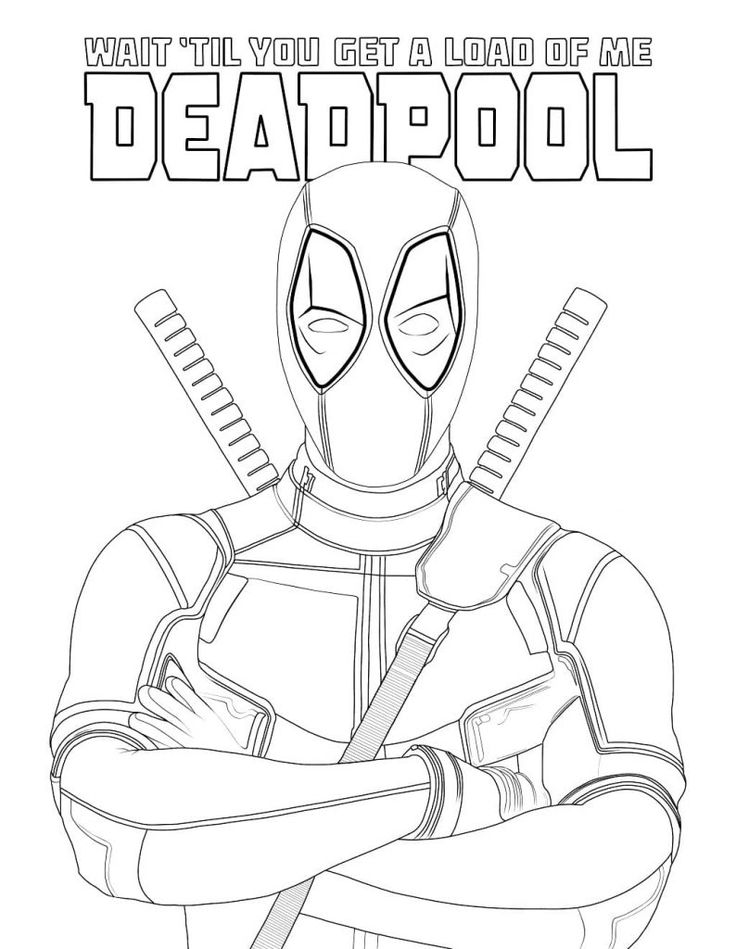 coloriage deadpool a imprimer