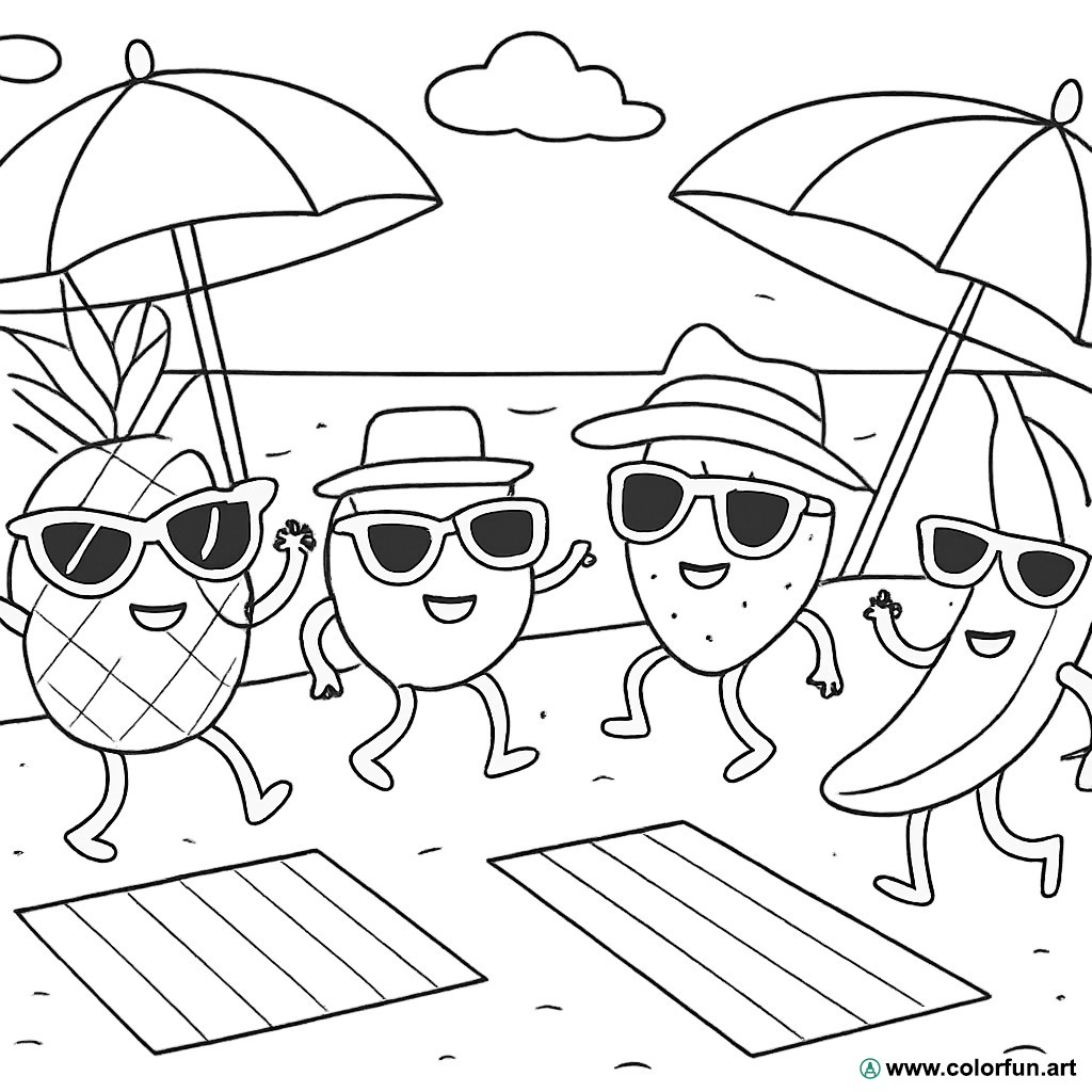 coloriage des vacances