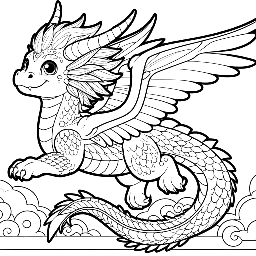 coloriage dragon a imprimer pdf