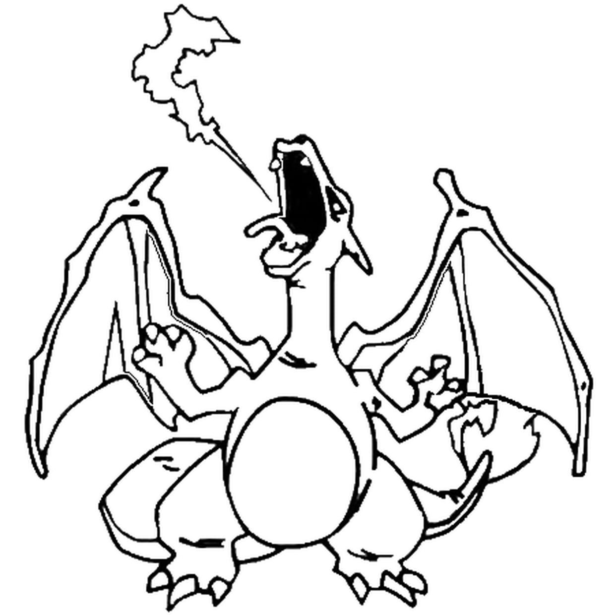 coloriage dragon feu