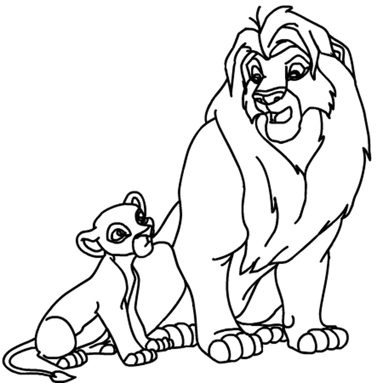 coloriage du roi lion à imprimer