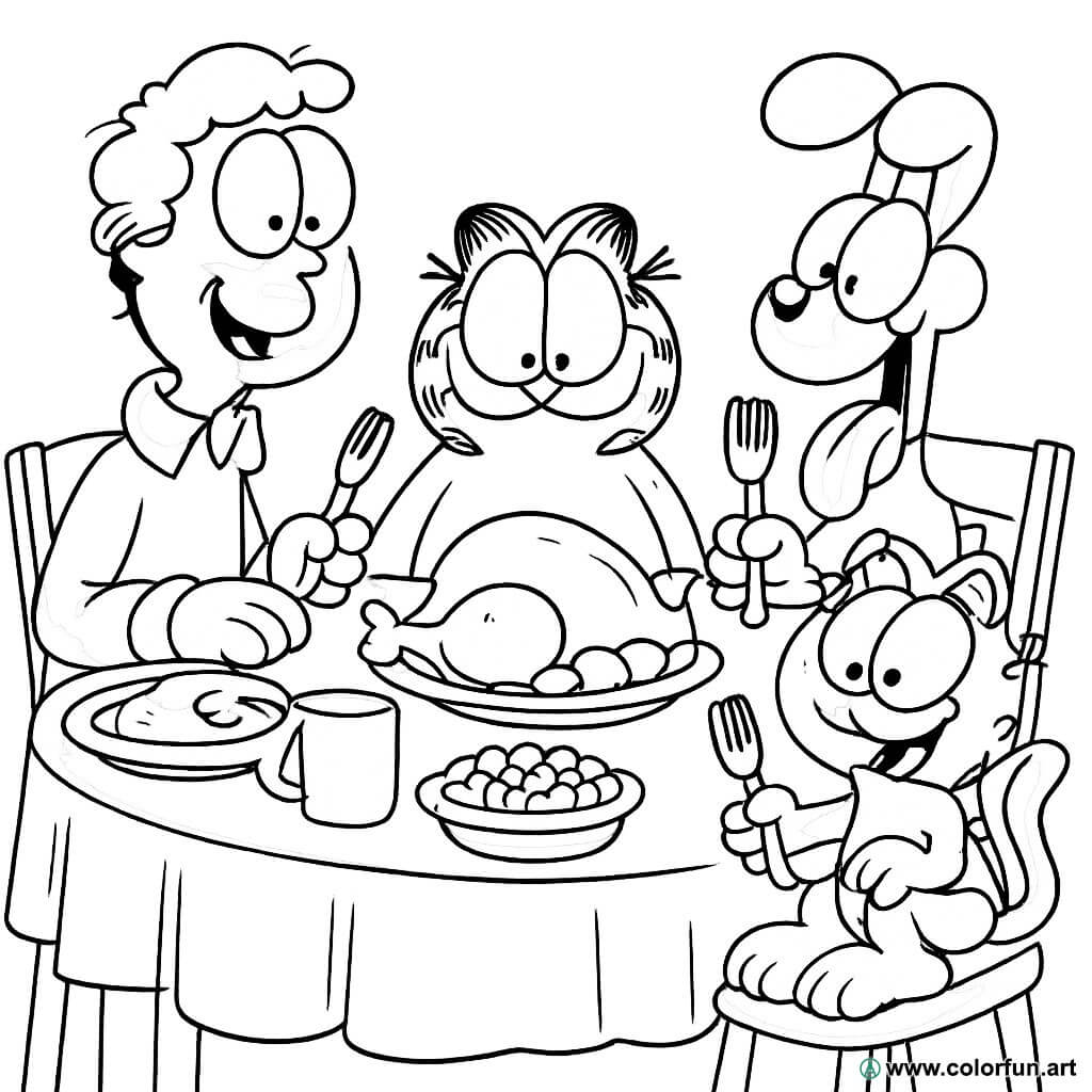coloriage garfield