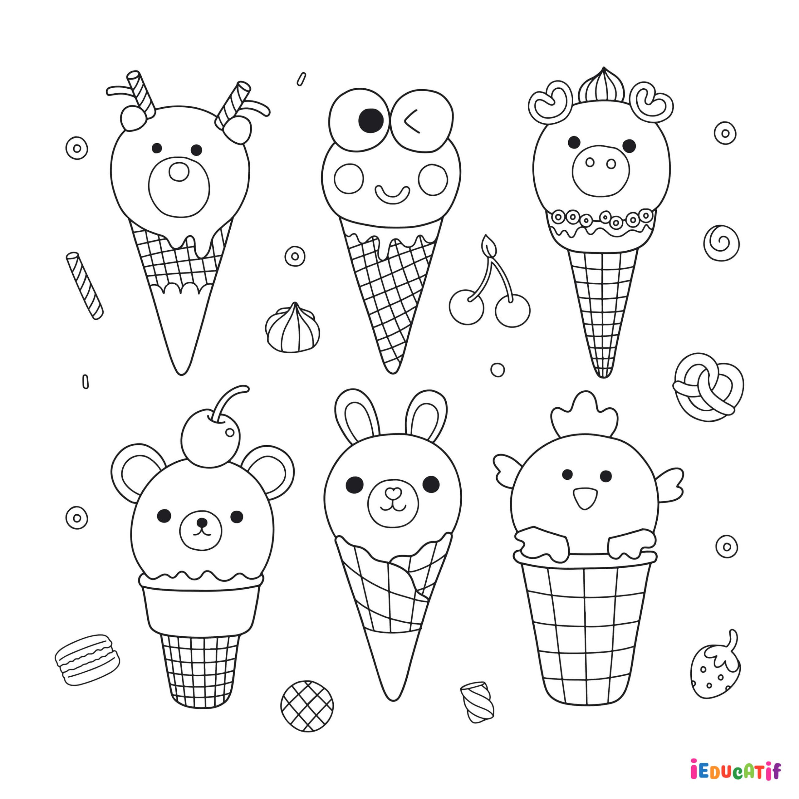 coloriage glace à imprimer