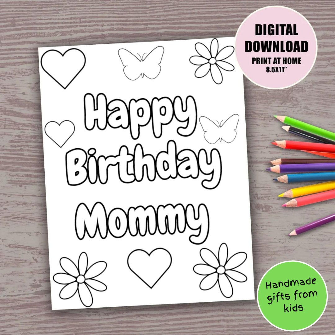 coloriage joyeux anniversaire maman