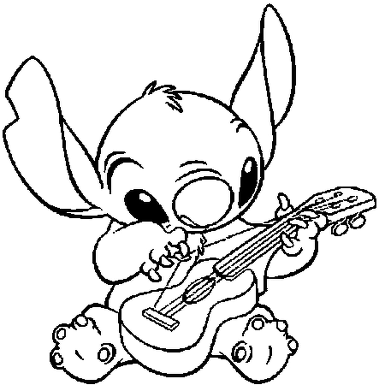 coloriage kawaii disney stitch