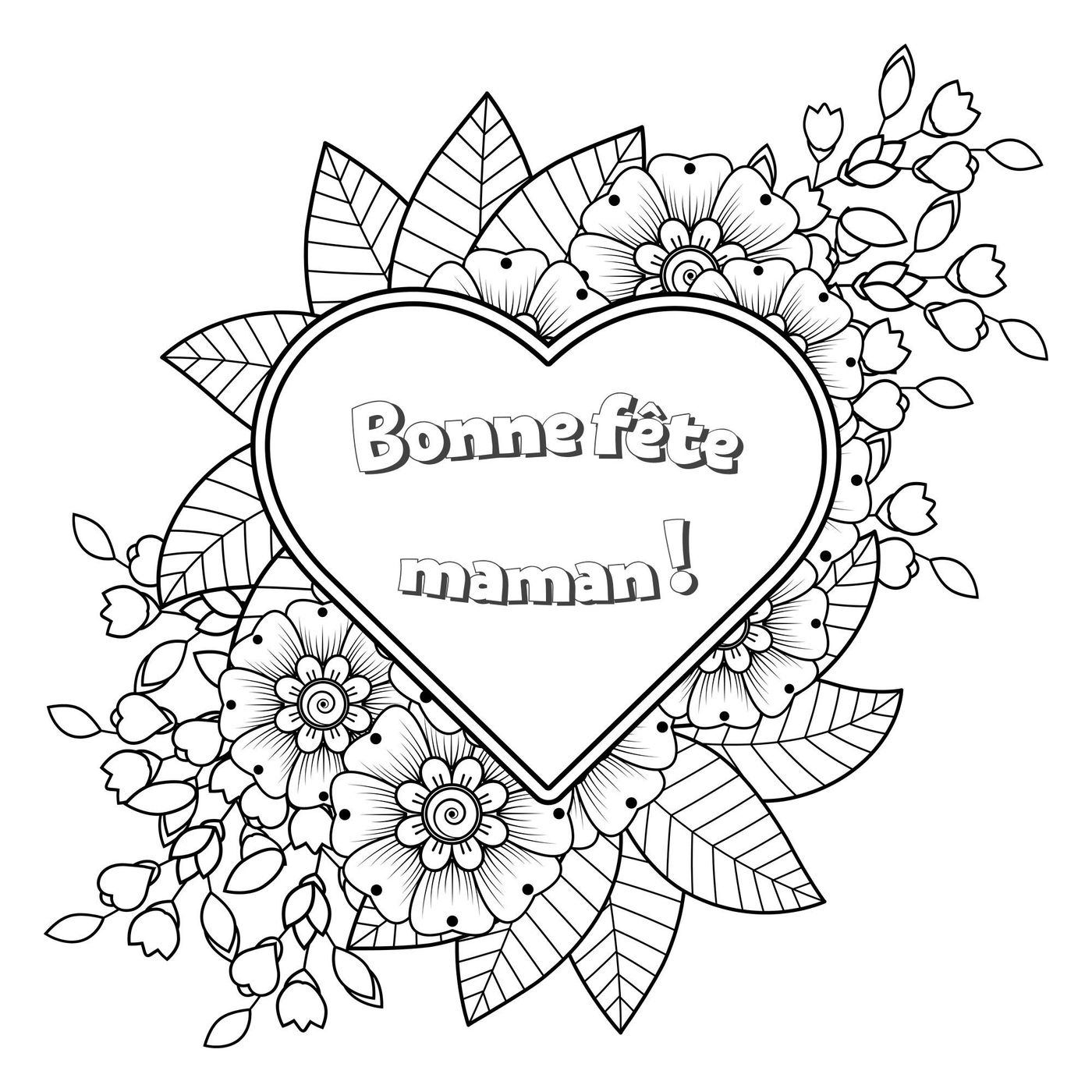 coloriage la fete des meres