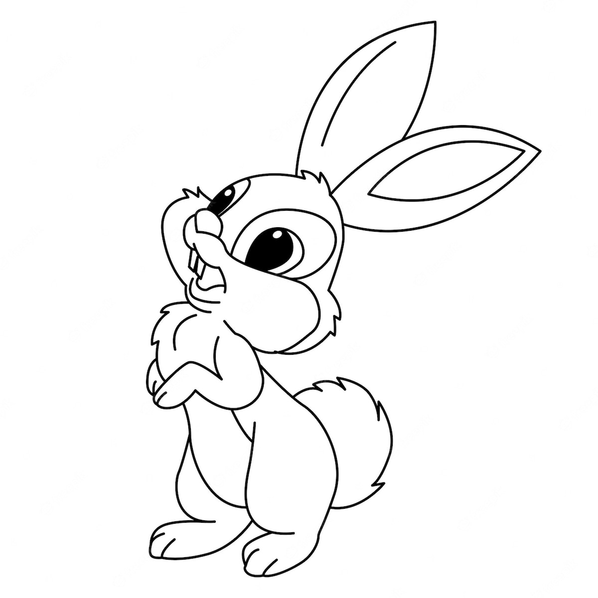 coloriage lapin mignon