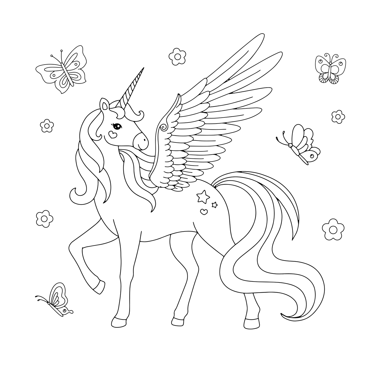coloriage licornes a imprimer