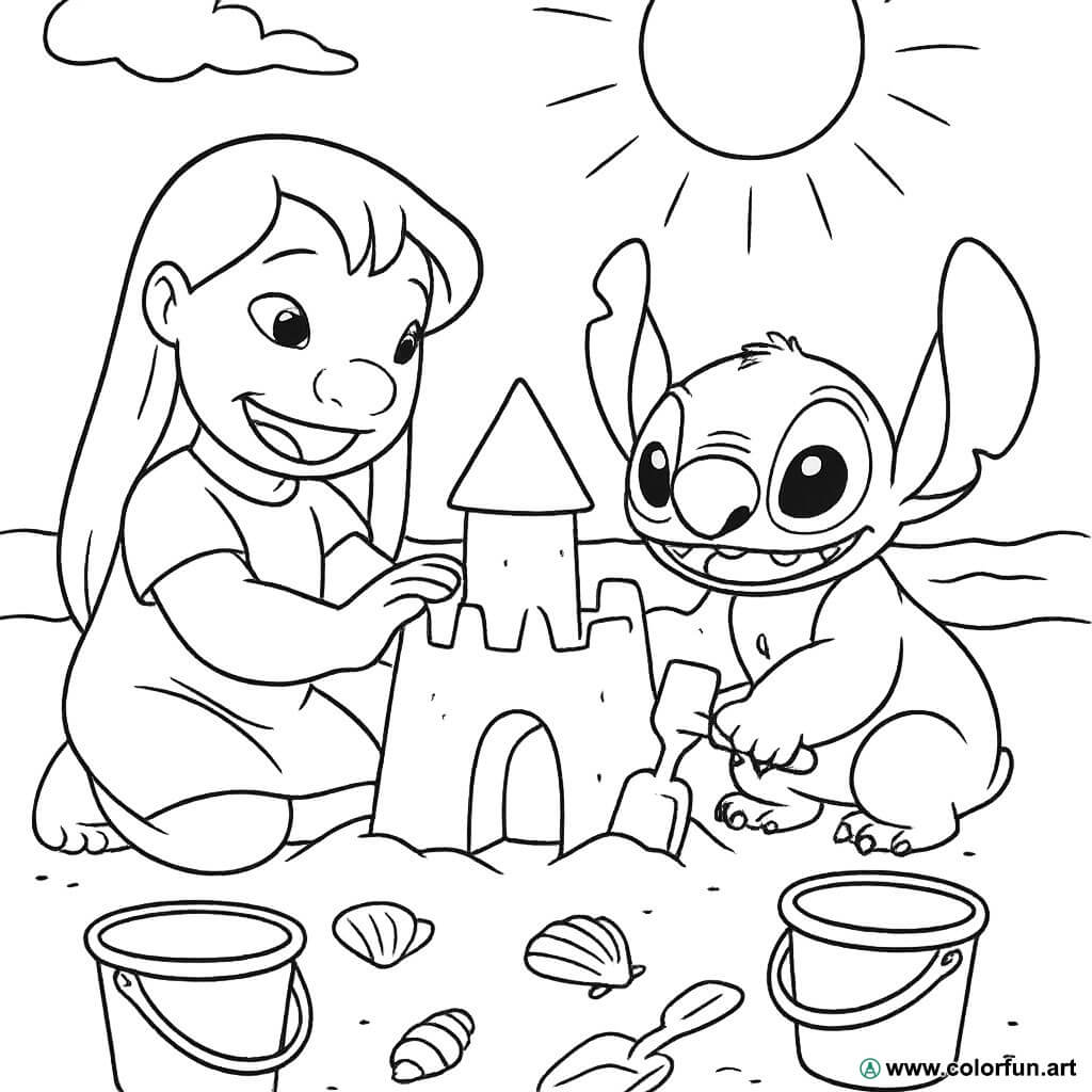 coloriage lilo et stich
