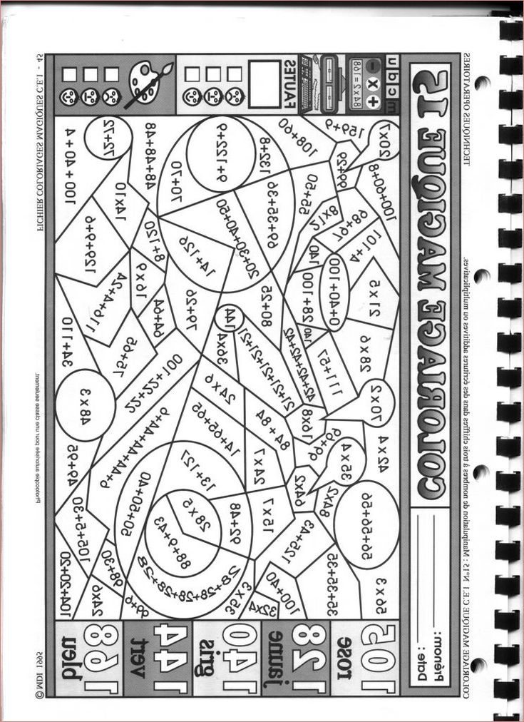 coloriage magique ce2 maths