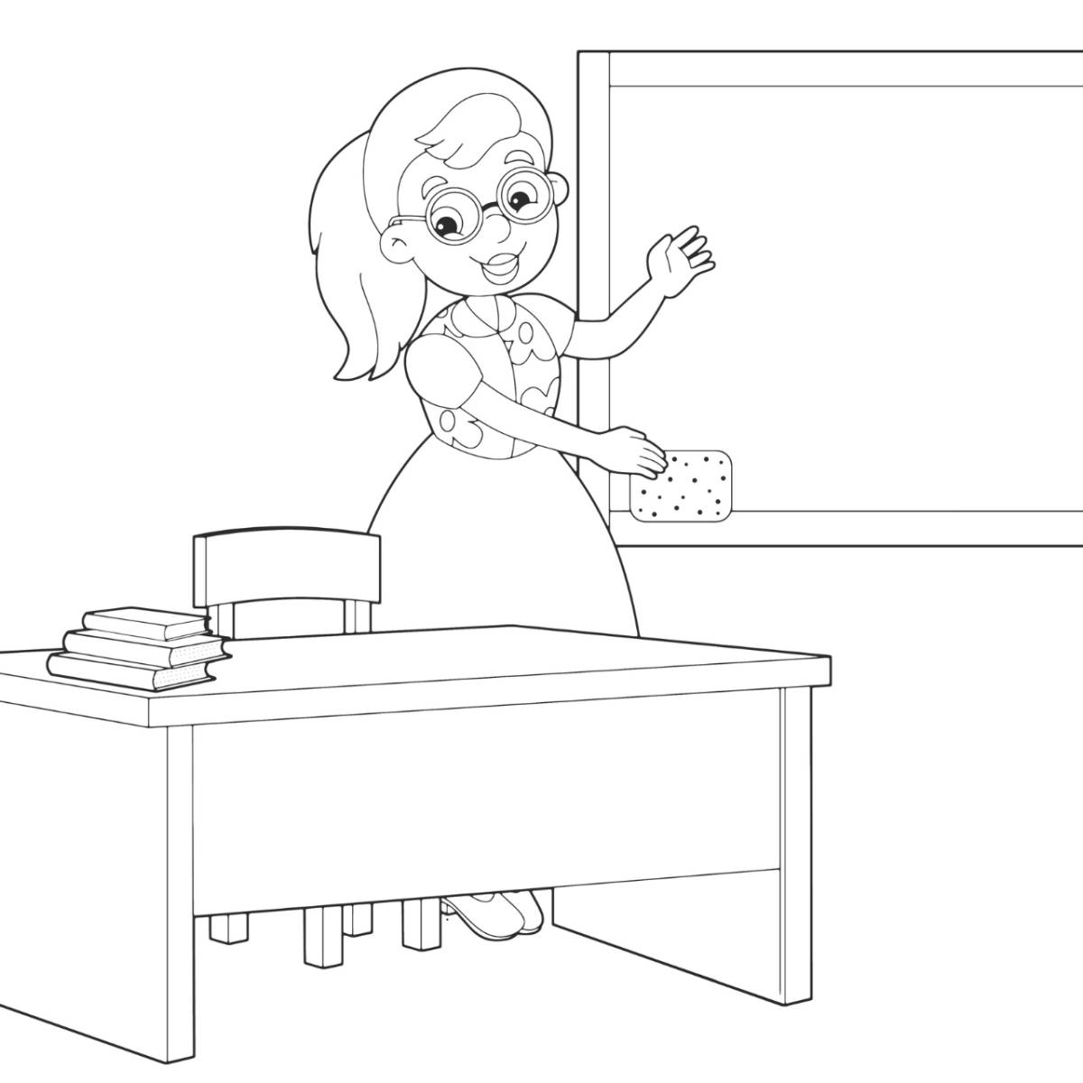coloriage maitresse