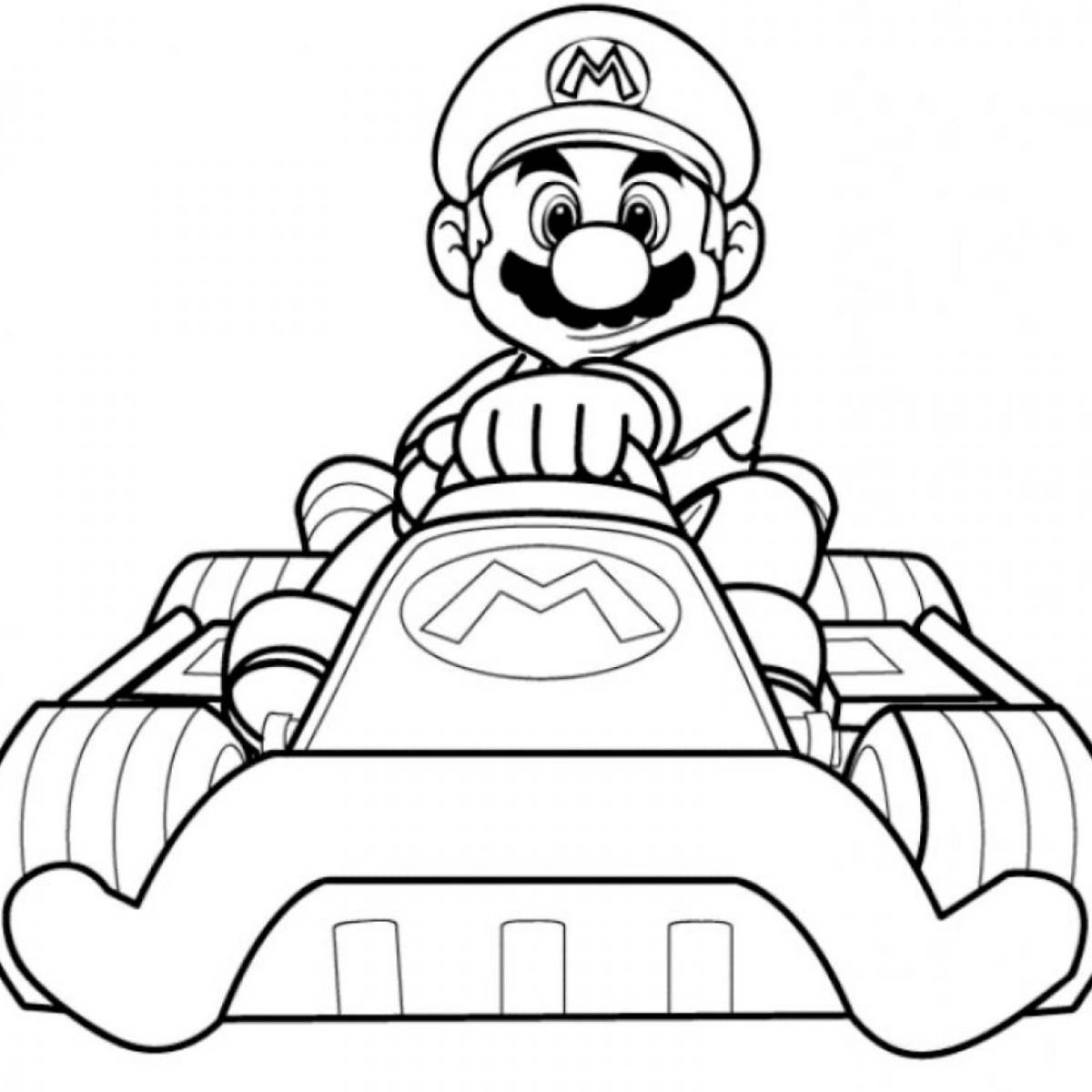 coloriage mario kart a imprimer