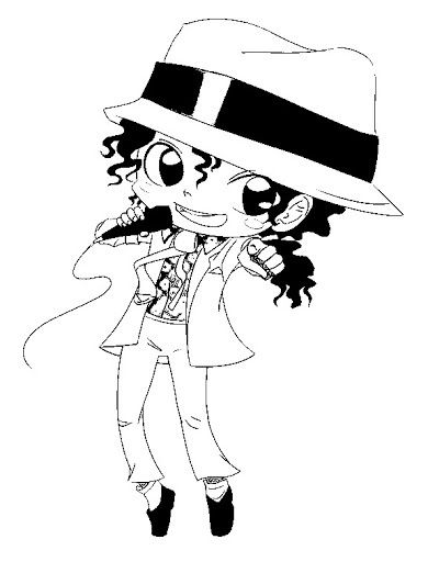 coloriage michael jackson