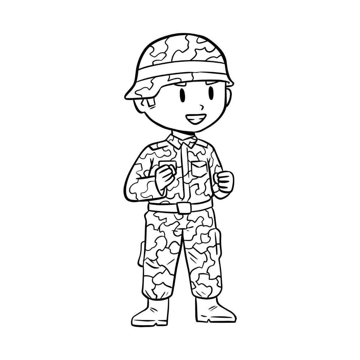 coloriage militaire à imprimer