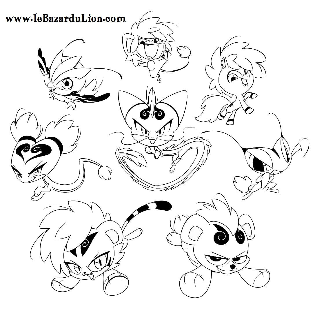 coloriage miraculeuse tous les personnages