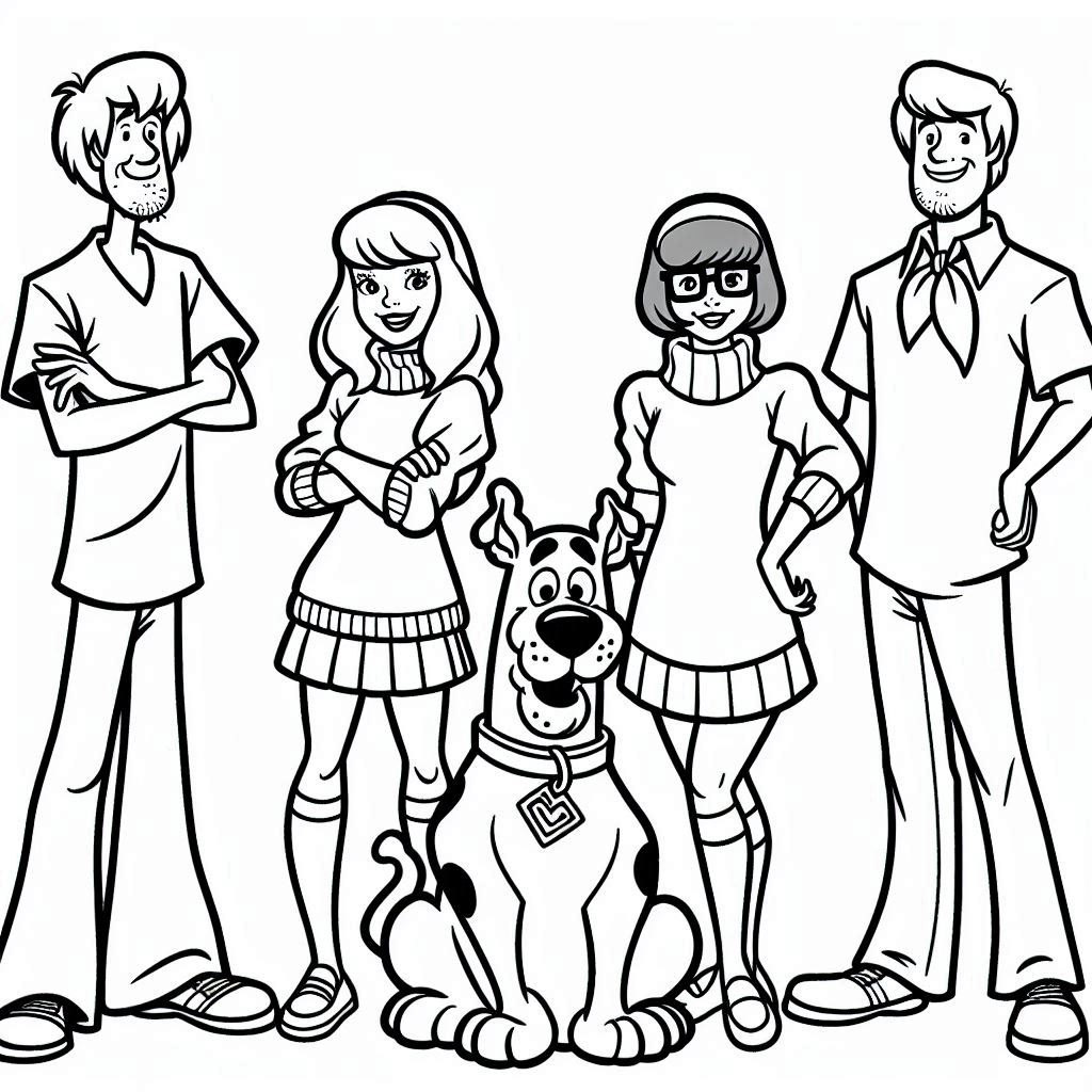 coloriage mystère scooby-doo