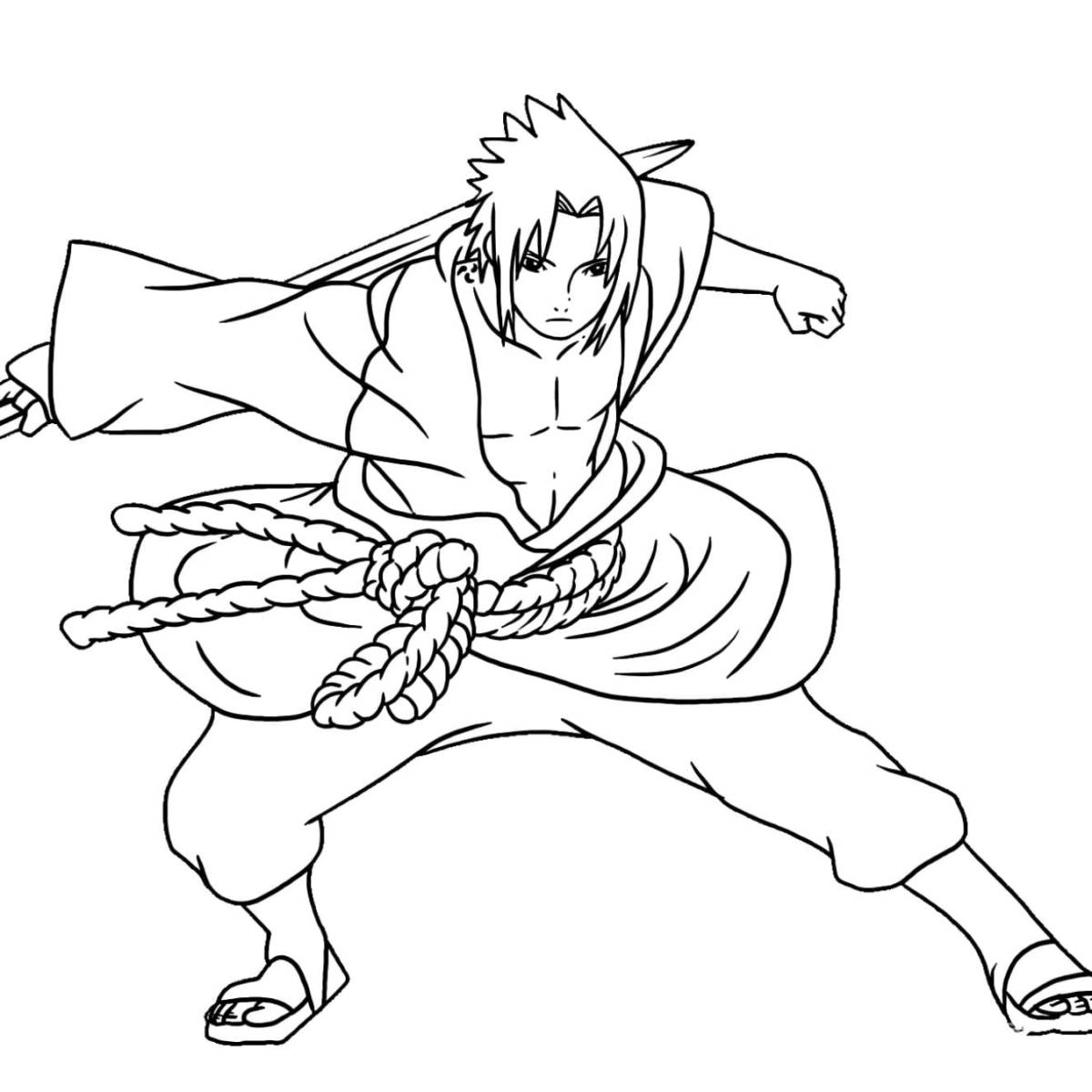 coloriage naruto et sasuke