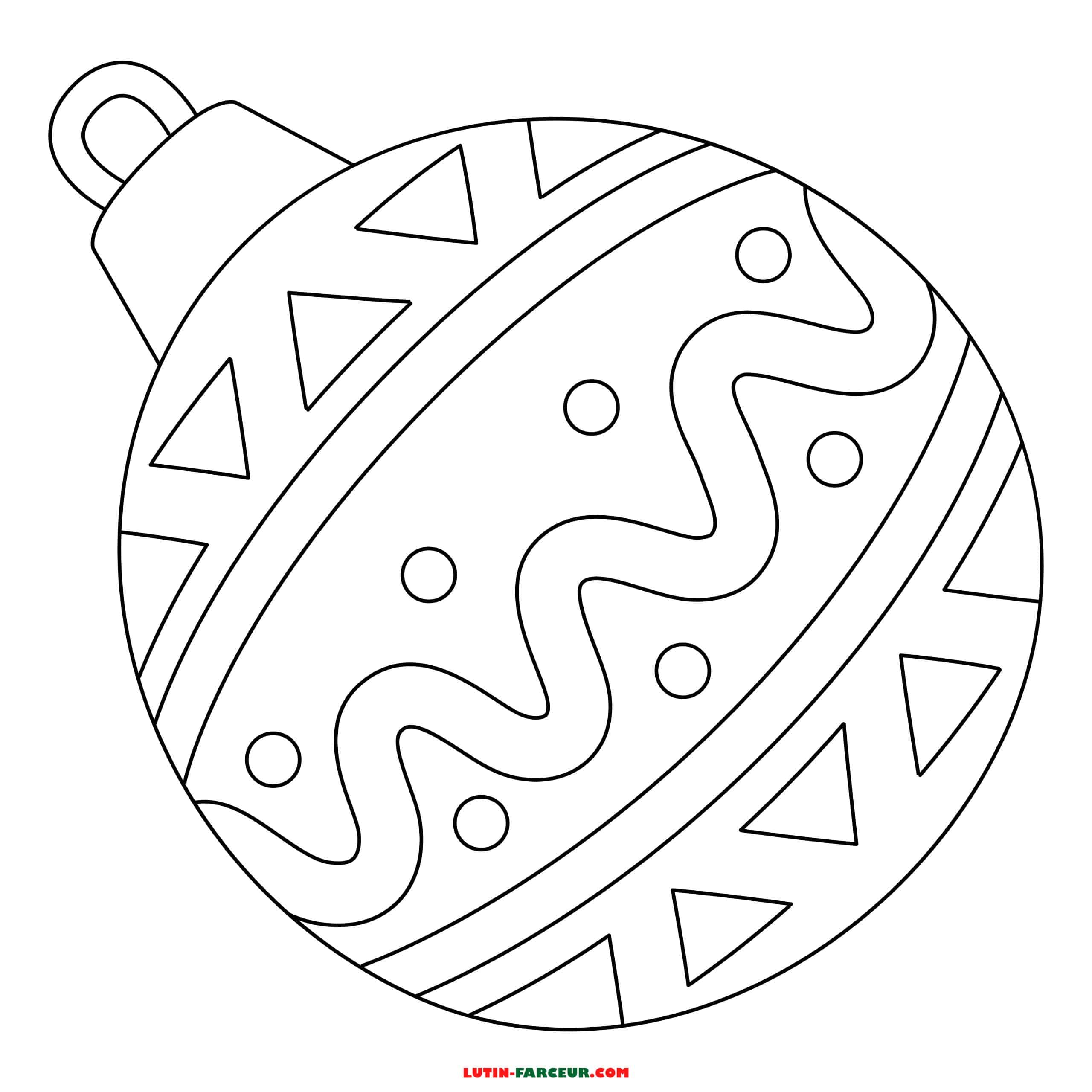 coloriage noel boule