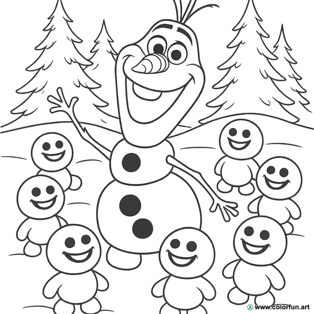 coloriage olaf