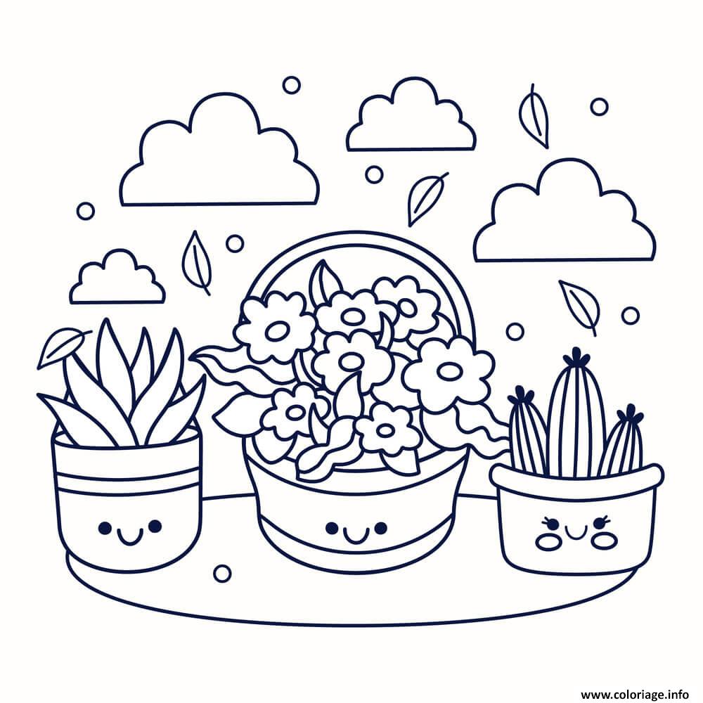 coloriage plante