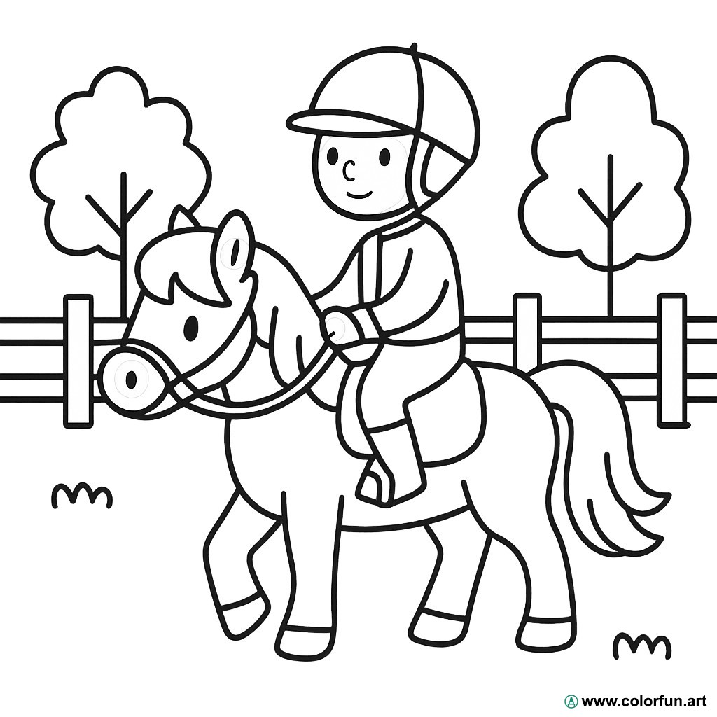 coloriage poney à imprimer