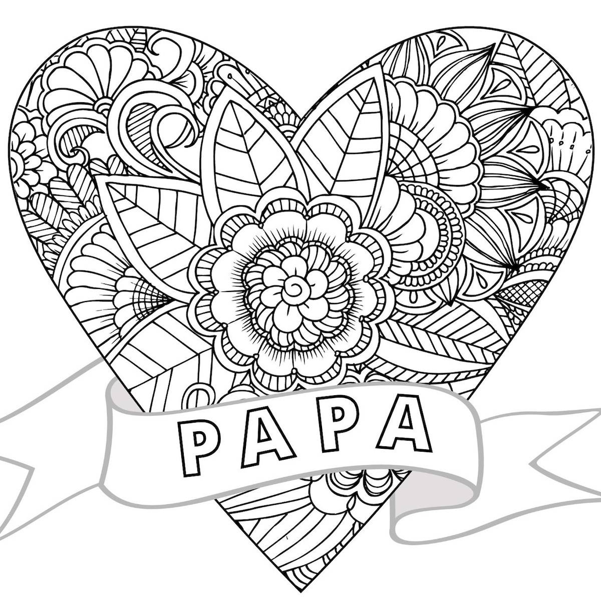 coloriage pour la fete des peres