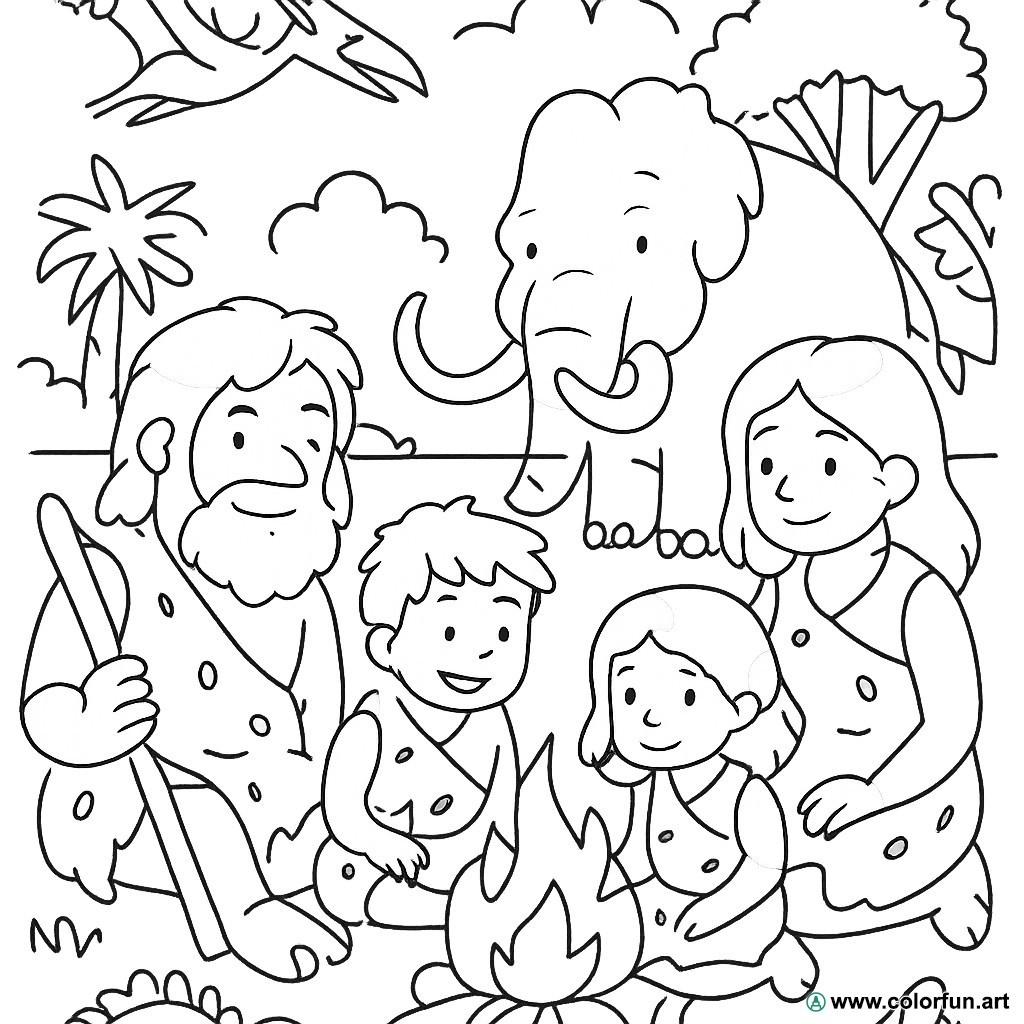 coloriage préhistoire