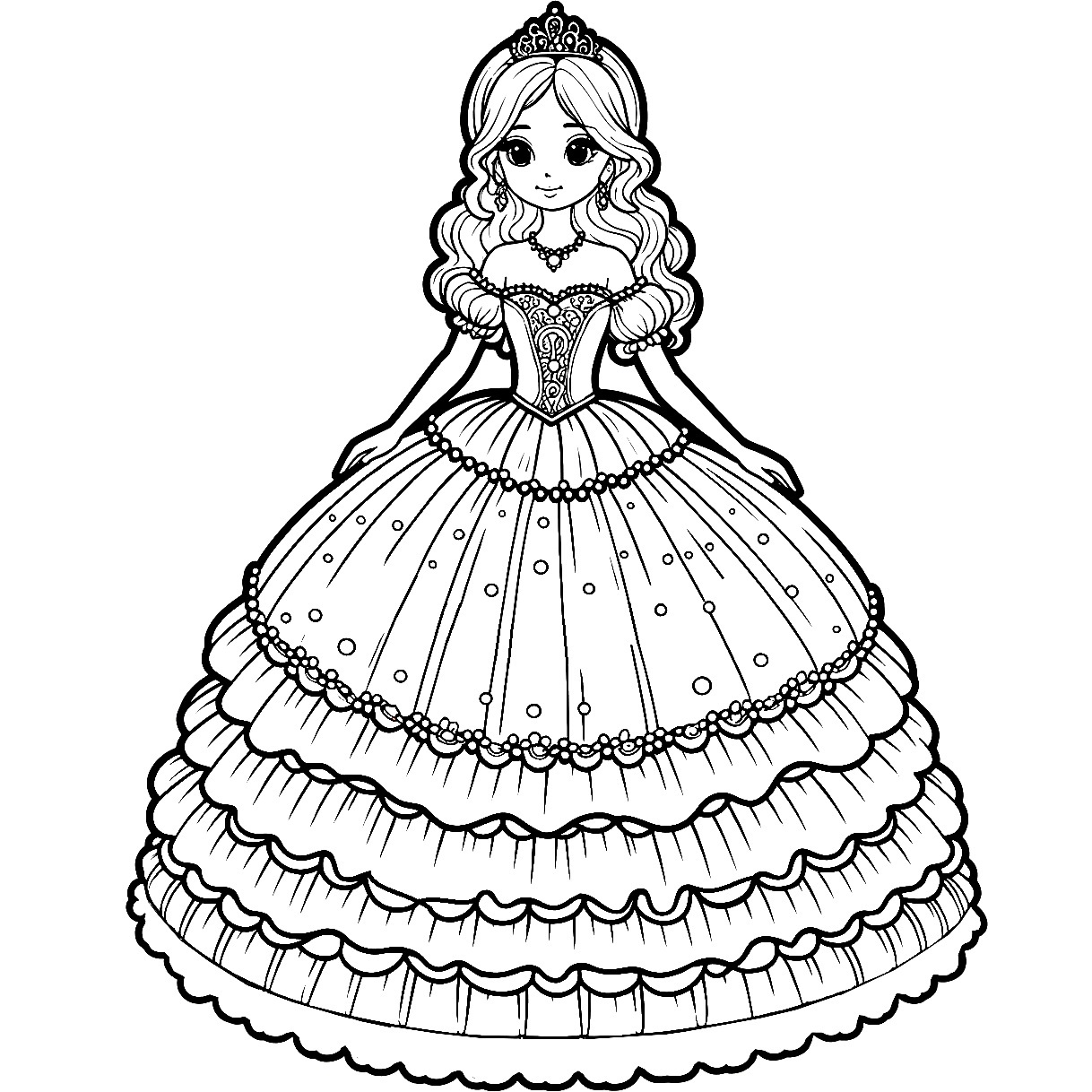 coloriage princesse à imprimer gratuit