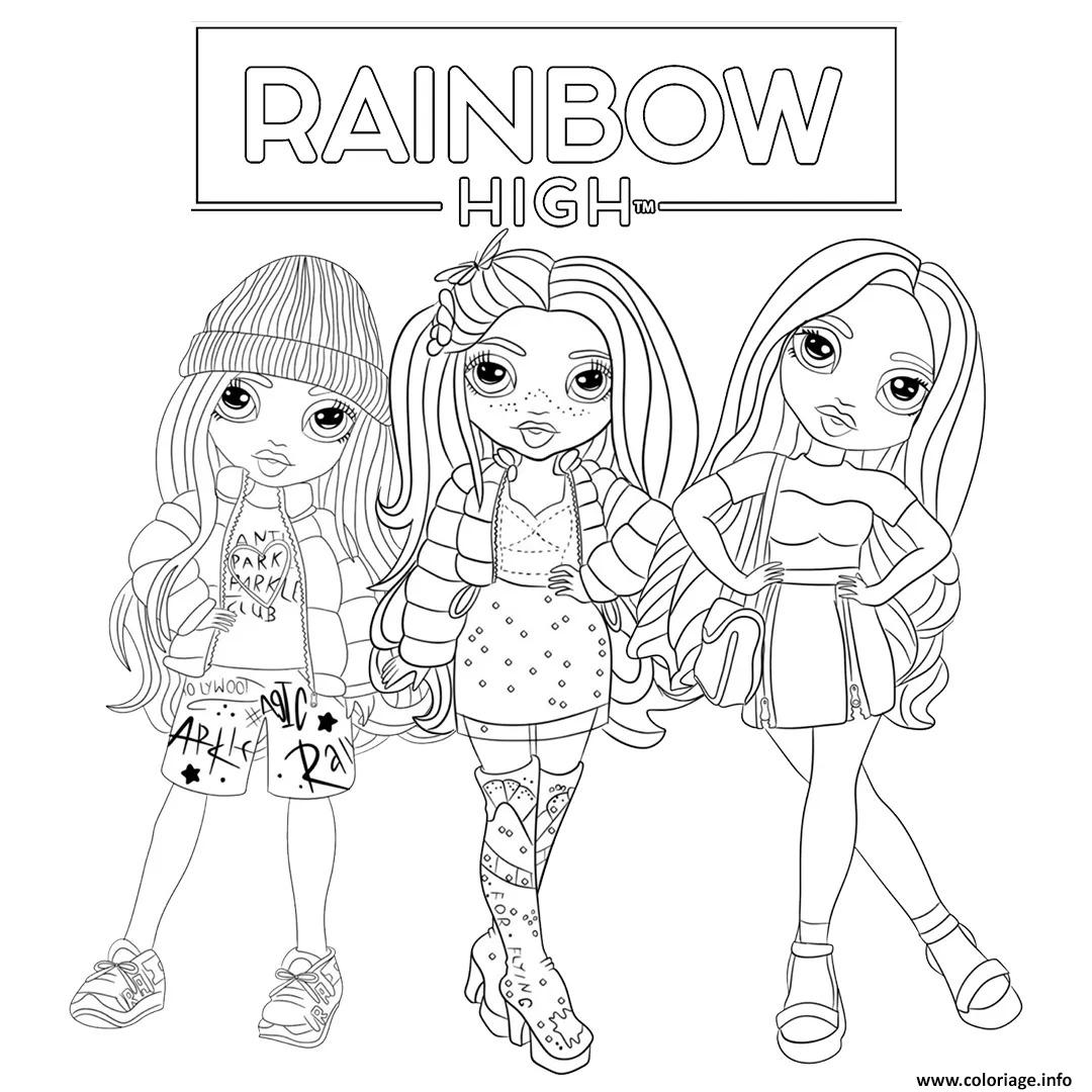 coloriage rainbow high à imprimer
