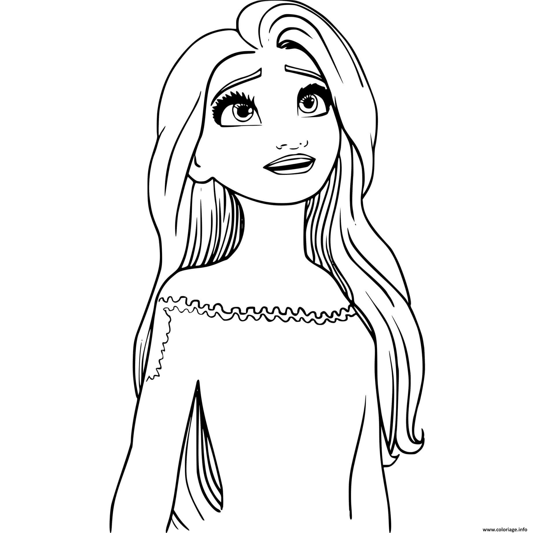 coloriage reine neiges gratuit imprimer