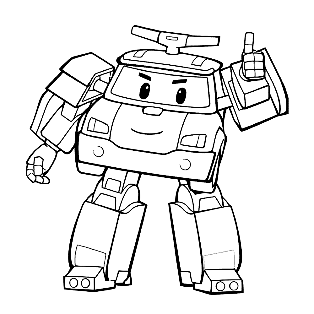 coloriage robocar poli