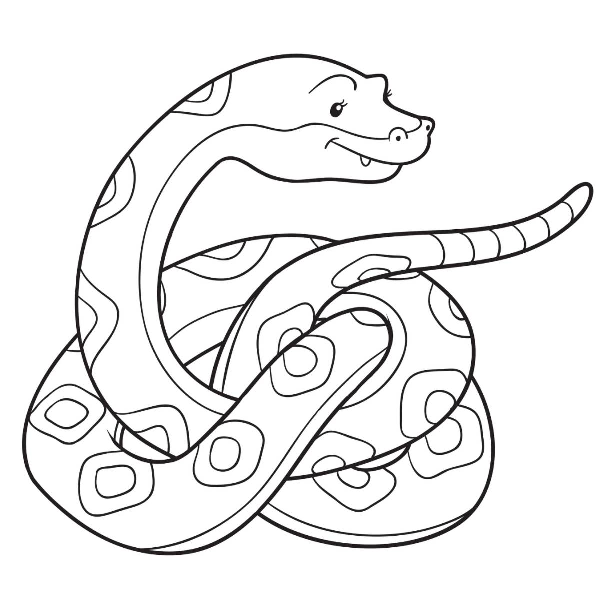 coloriage serpent a imprimer