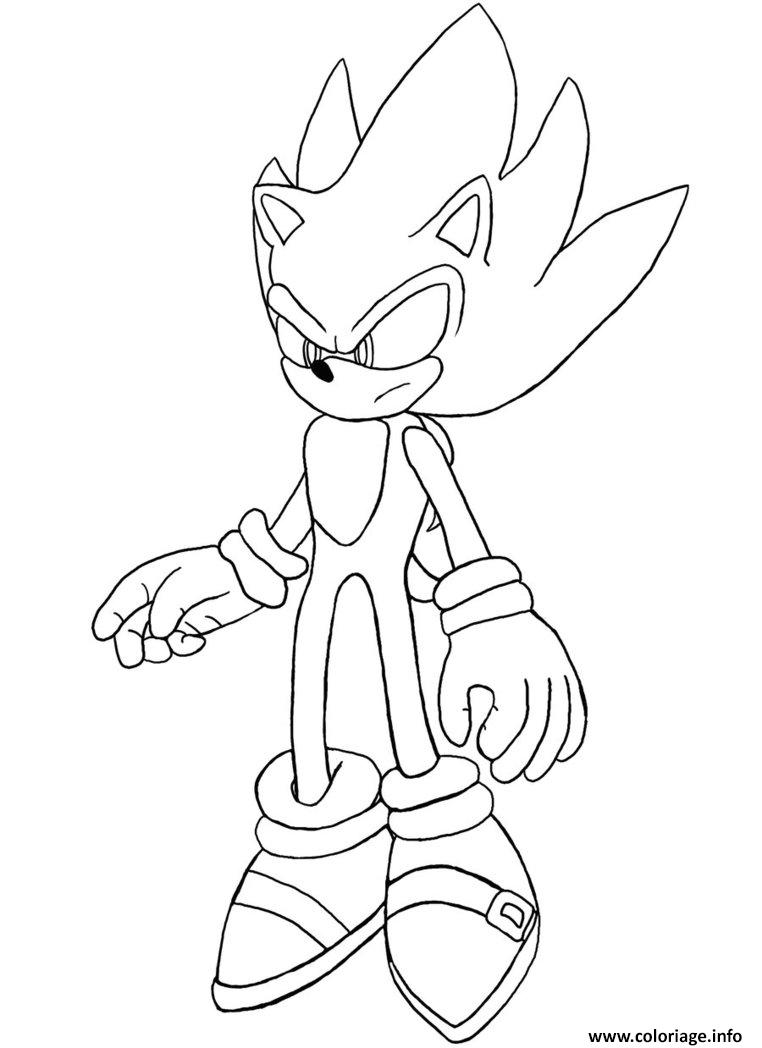 coloriage sonic 2 à imprimer