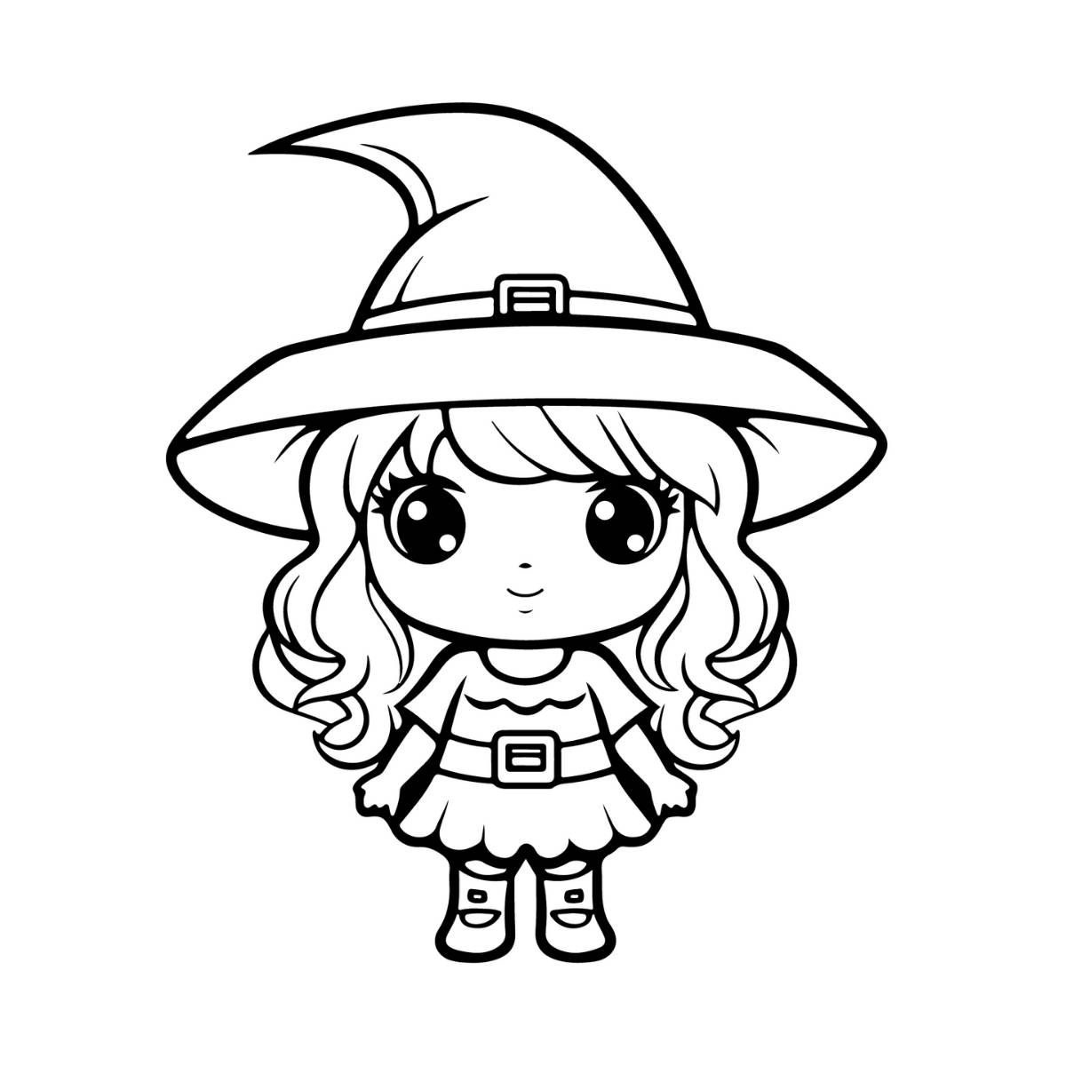 coloriage sorciere halloween