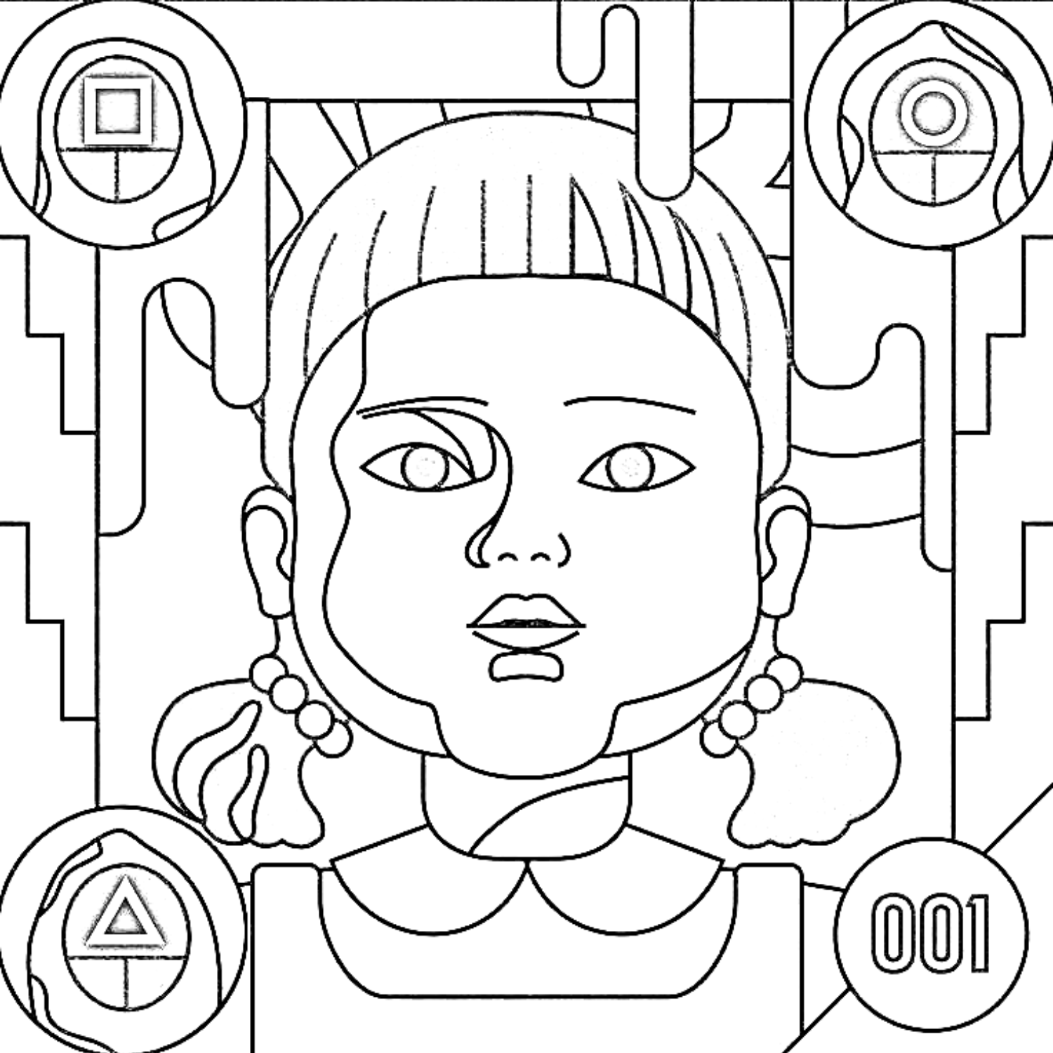 coloriage squid game à imprimer