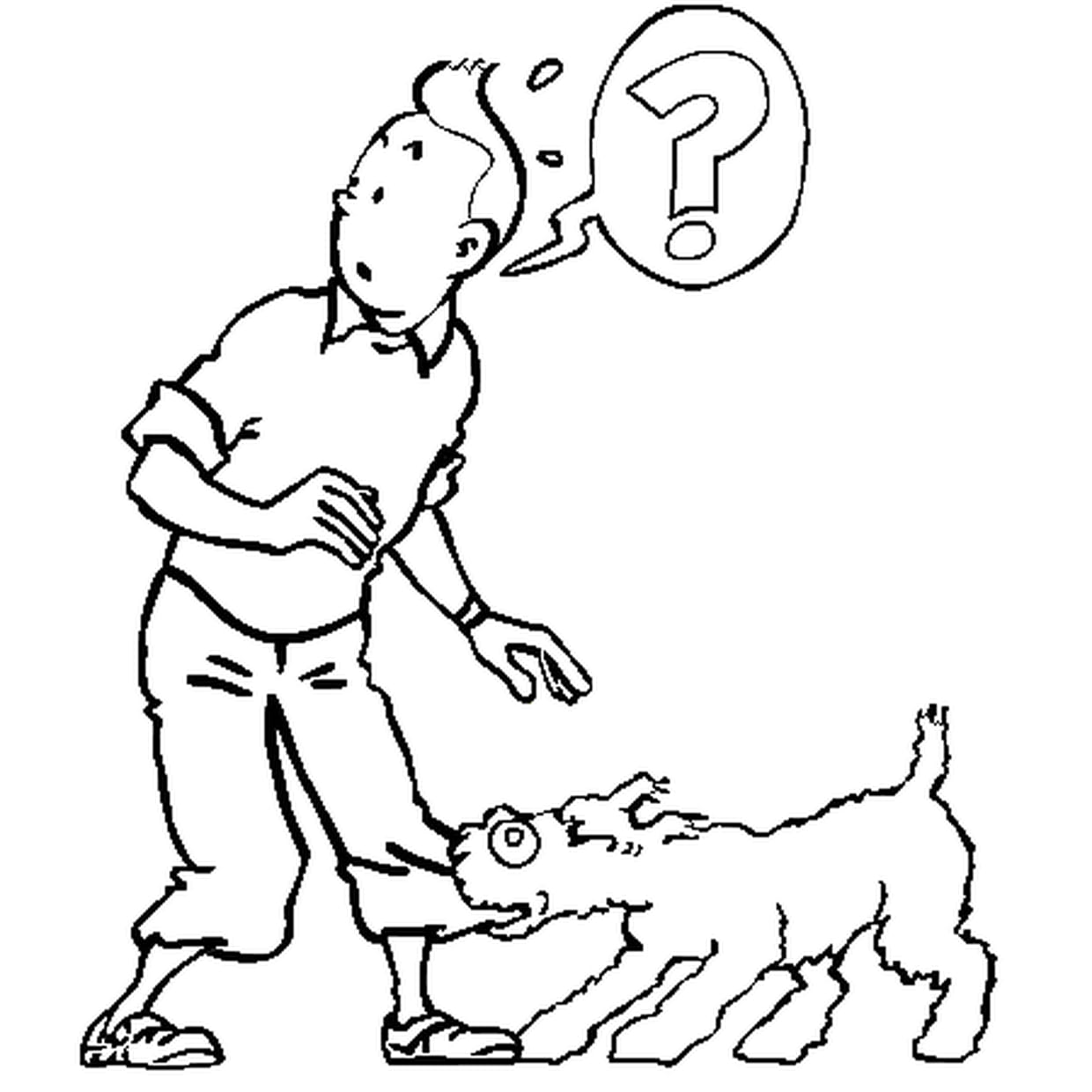 coloriage tintin