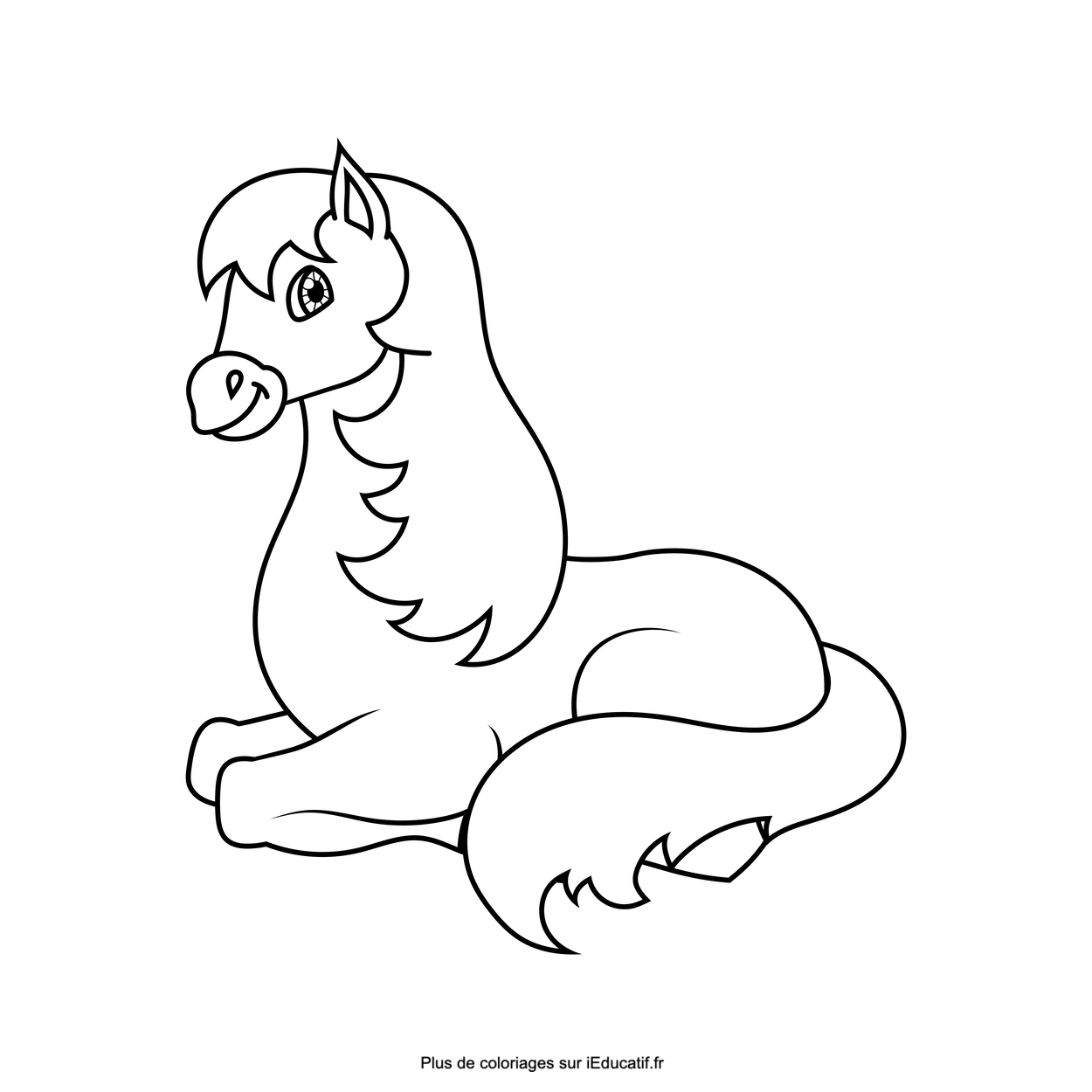 coloriage d'un cheval