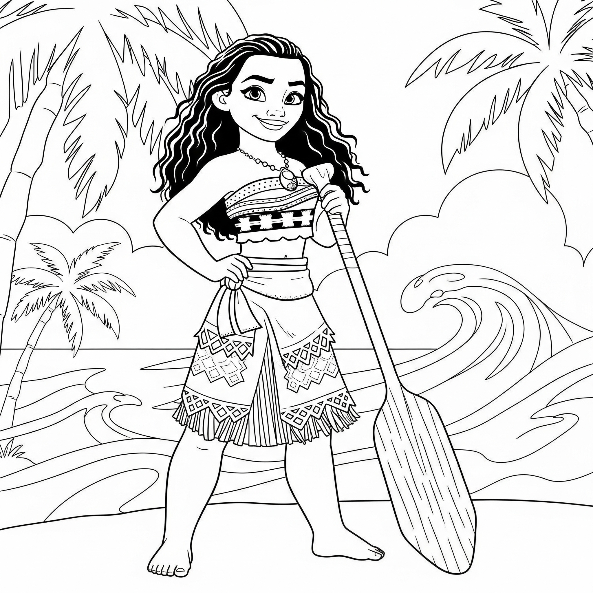 coloriage vaiana à imprimer pdf