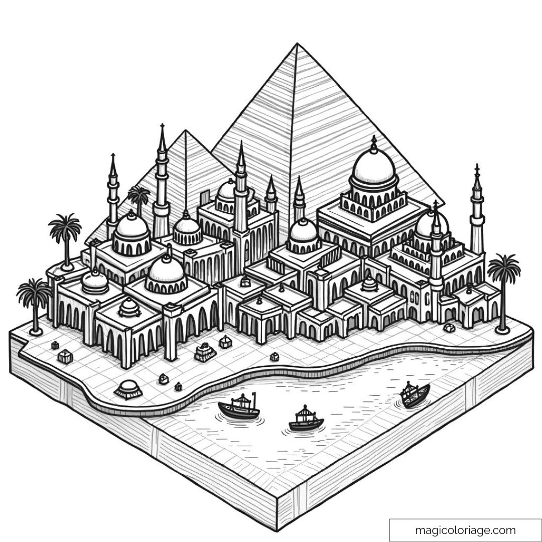 coloriage ville
