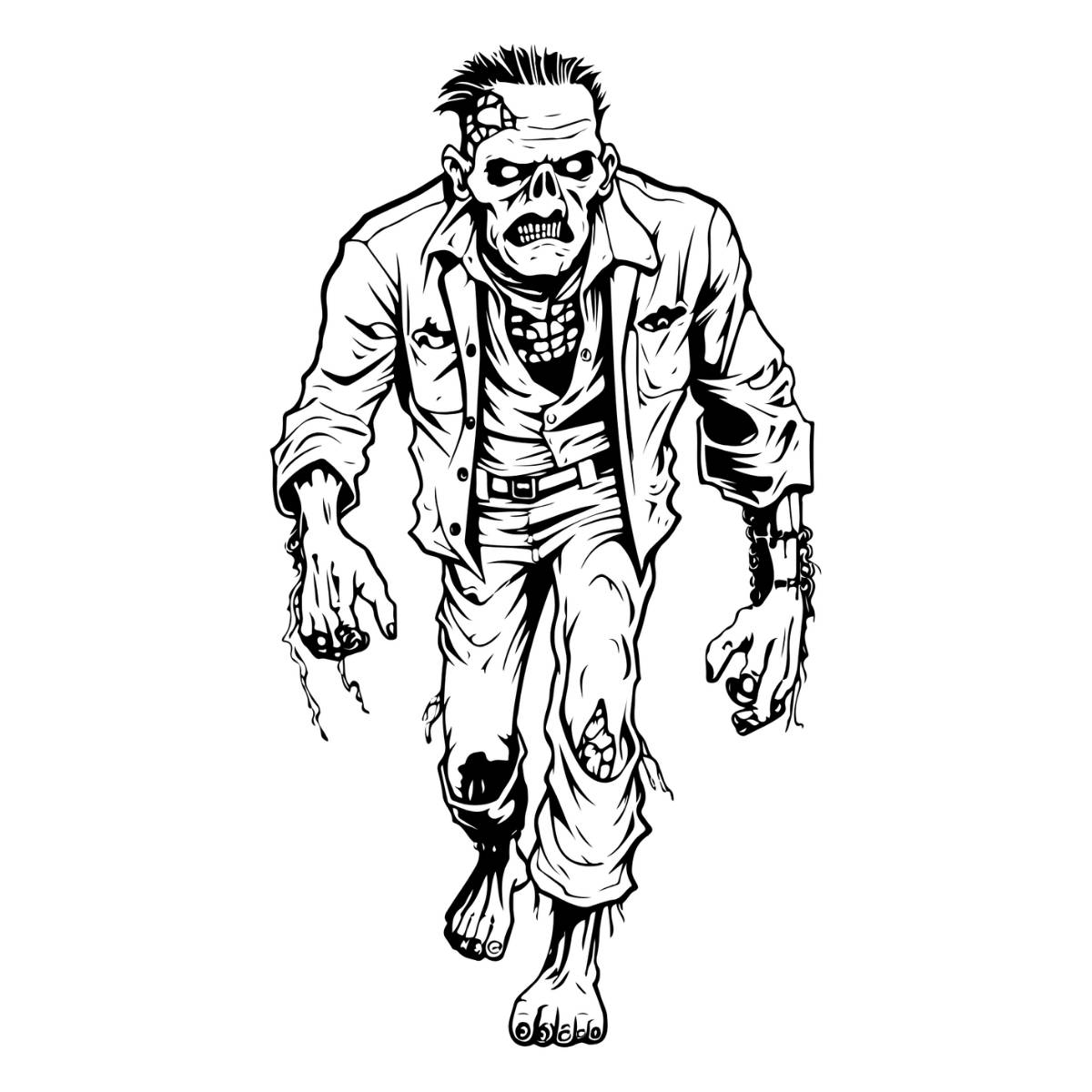 coloriage de zombies