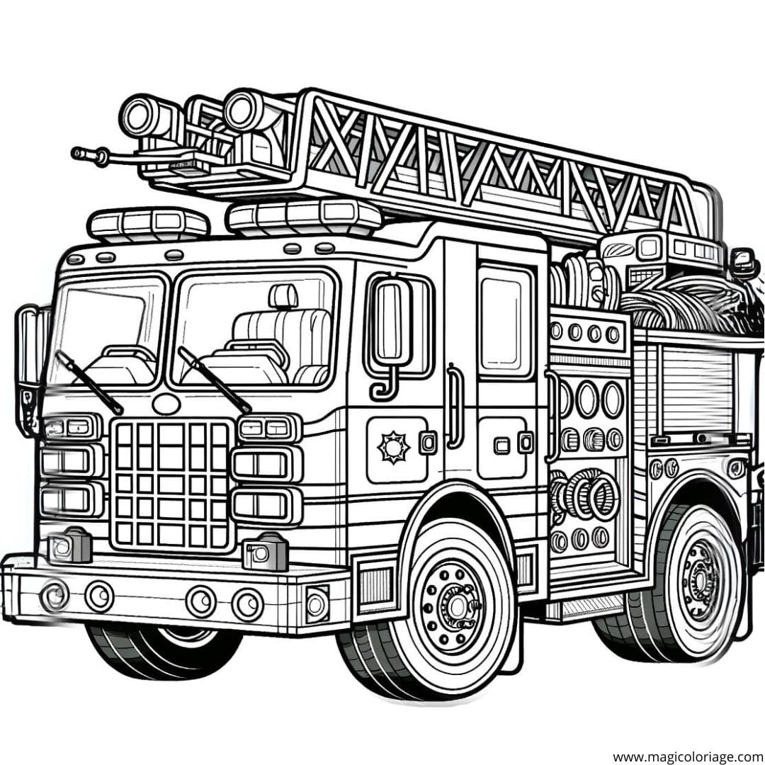 coloriages camion de pompier