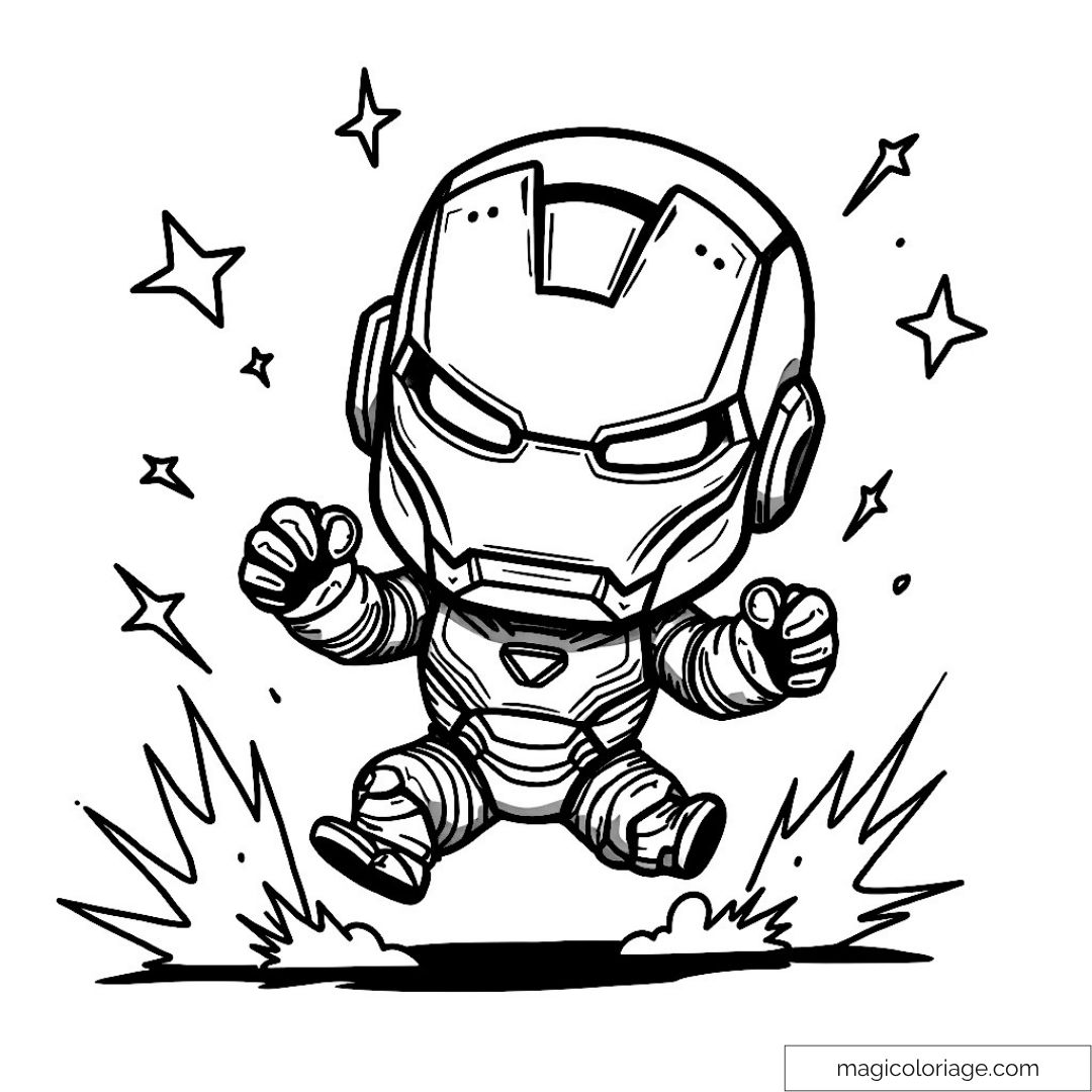 coloriages iron man à imprimer