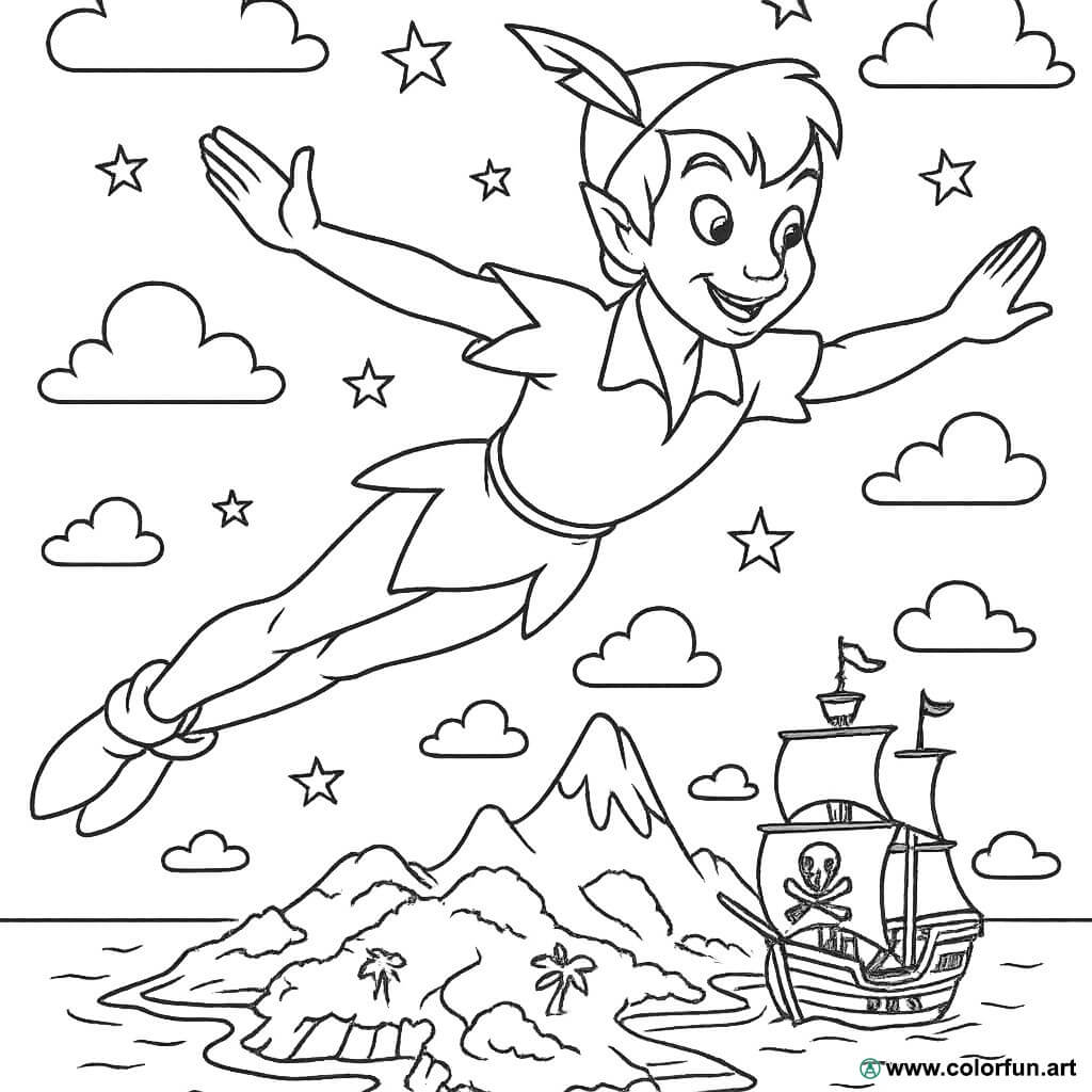 coloriages peter pan