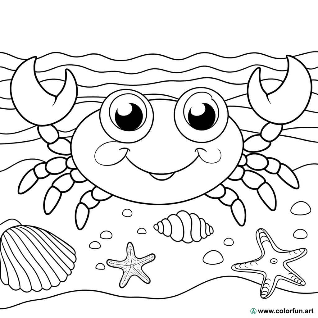 coloriage crabe