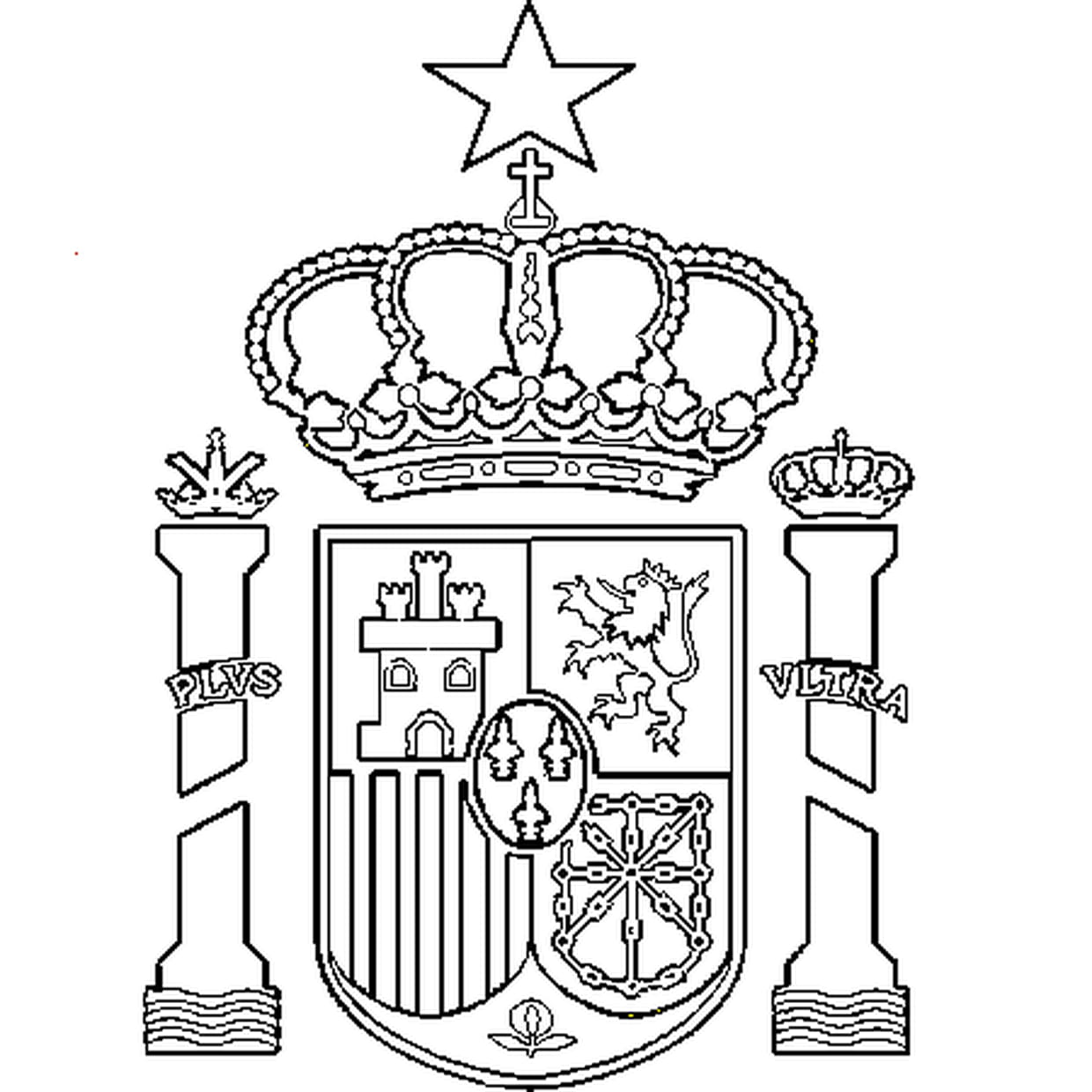 coloriage drapeau espagne