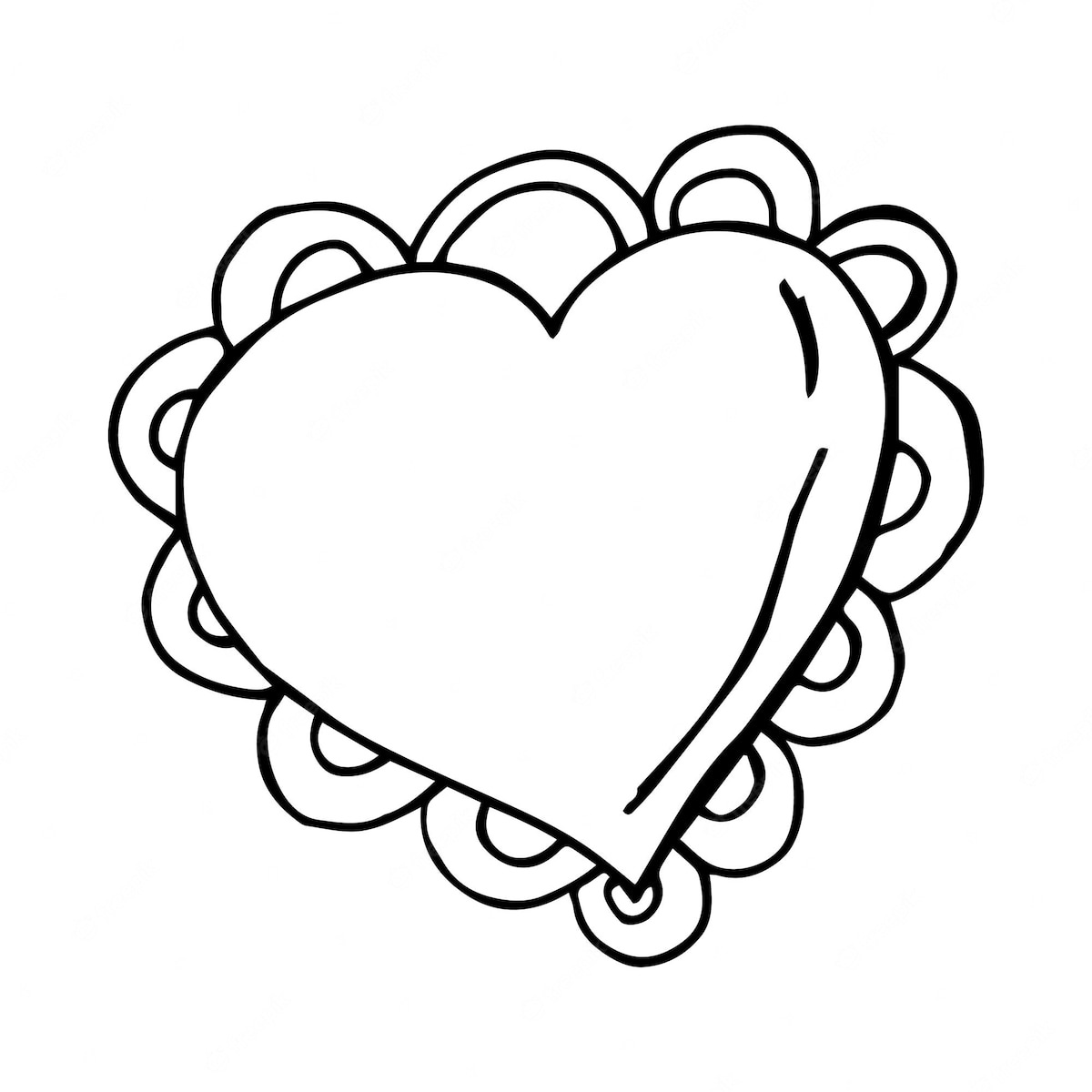 coloriage coeur facile
