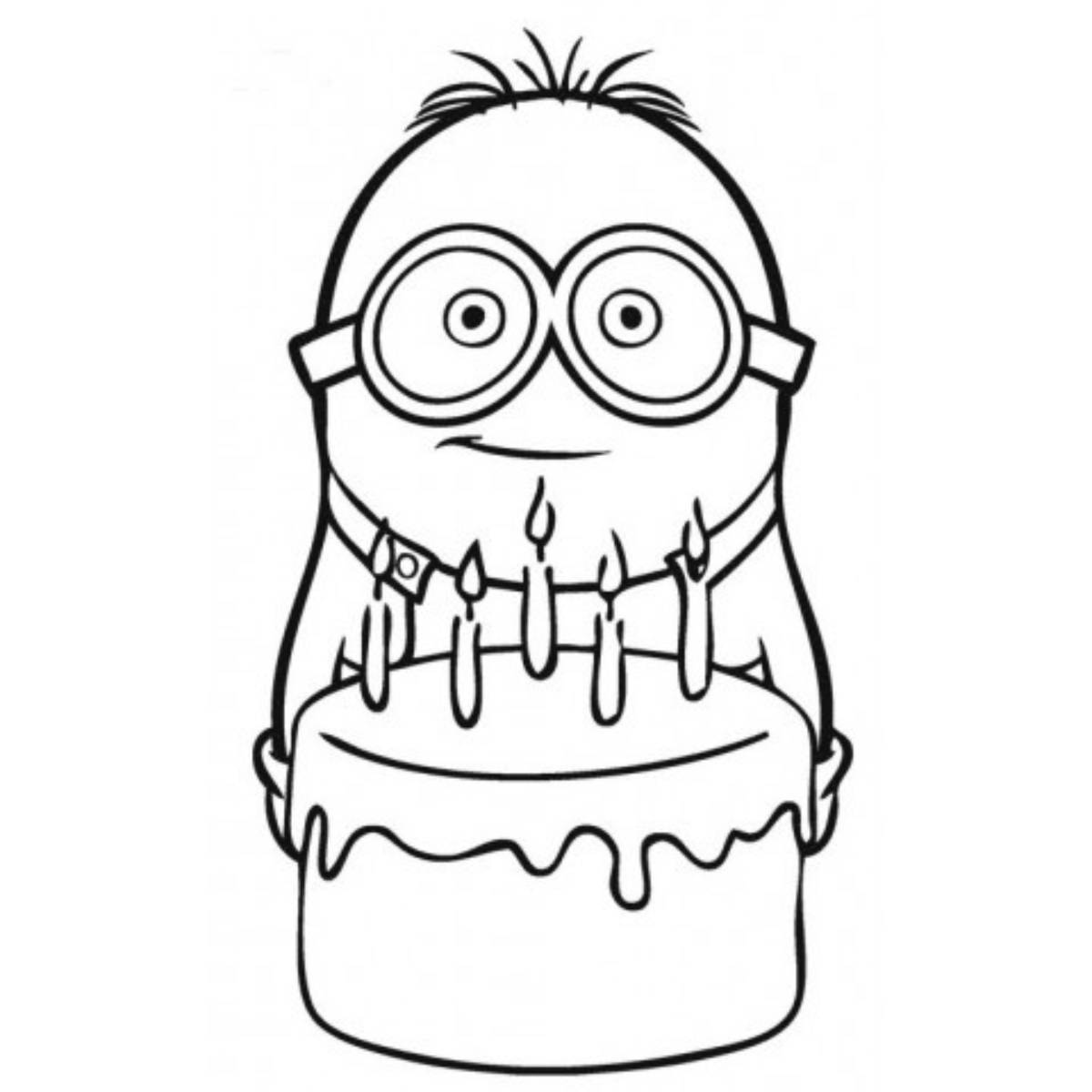 imprimer coloriage minion