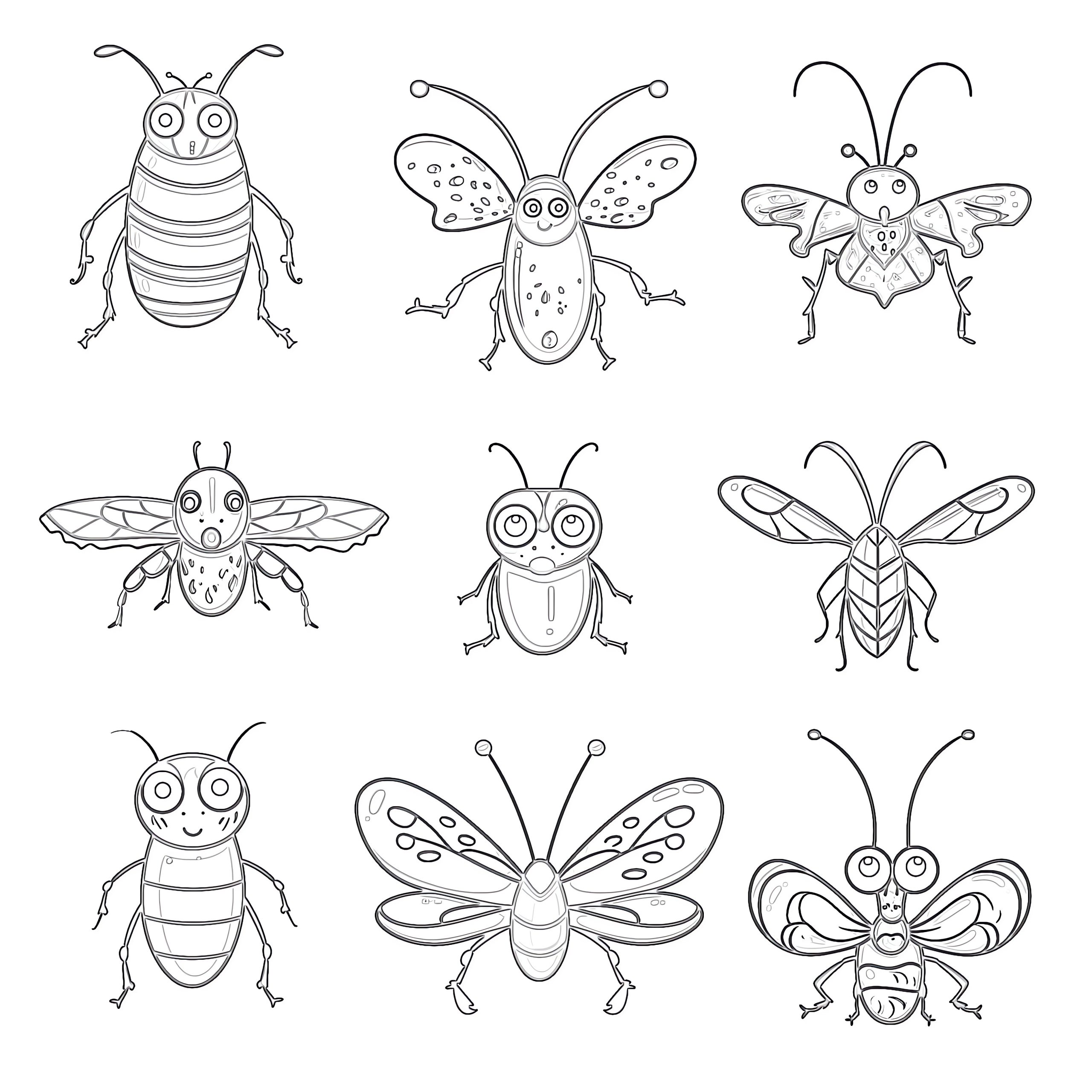 coloriage d'insectes