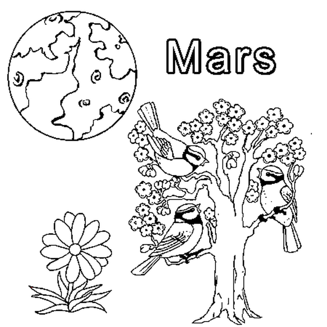 coloriage mars