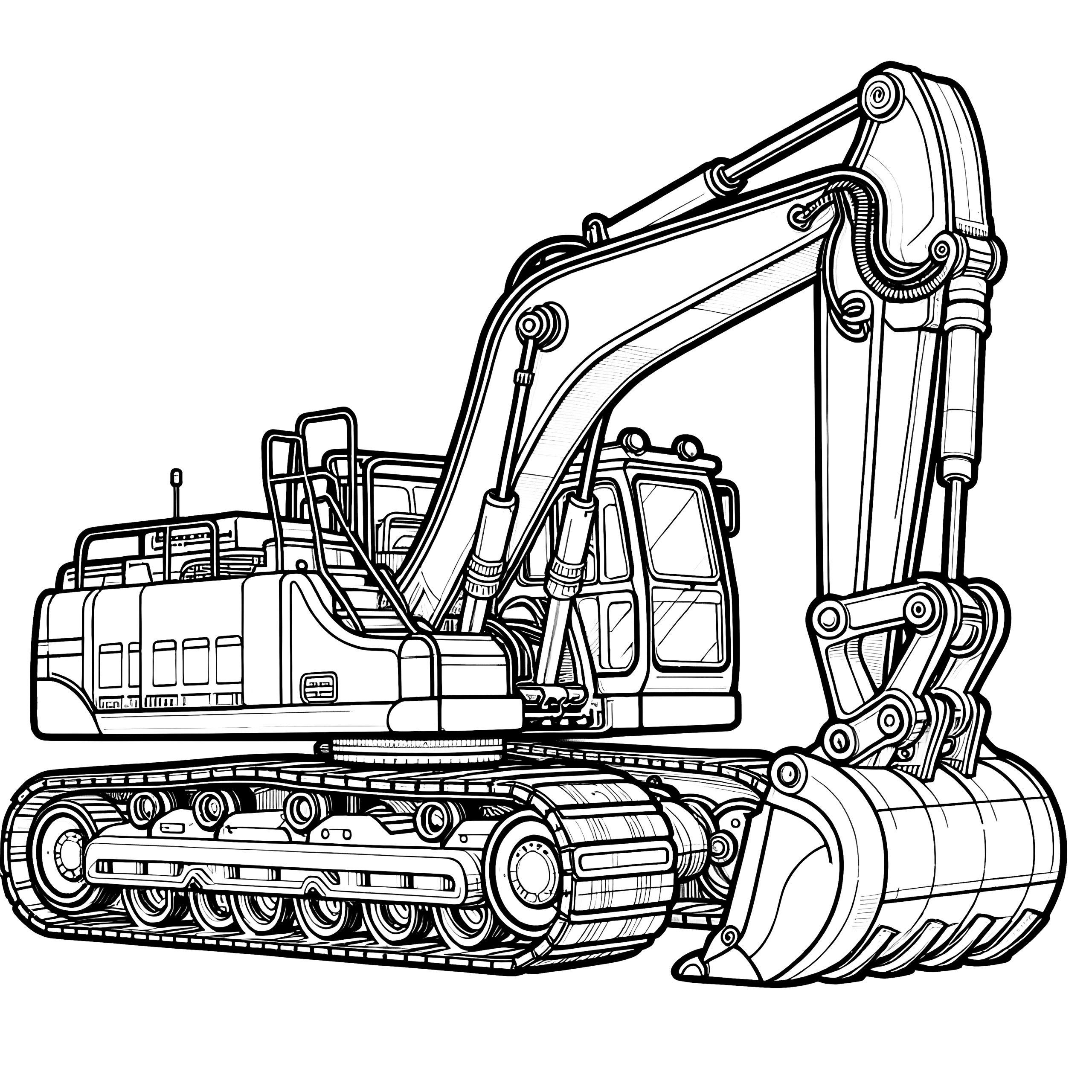 pelleteuse coloriage